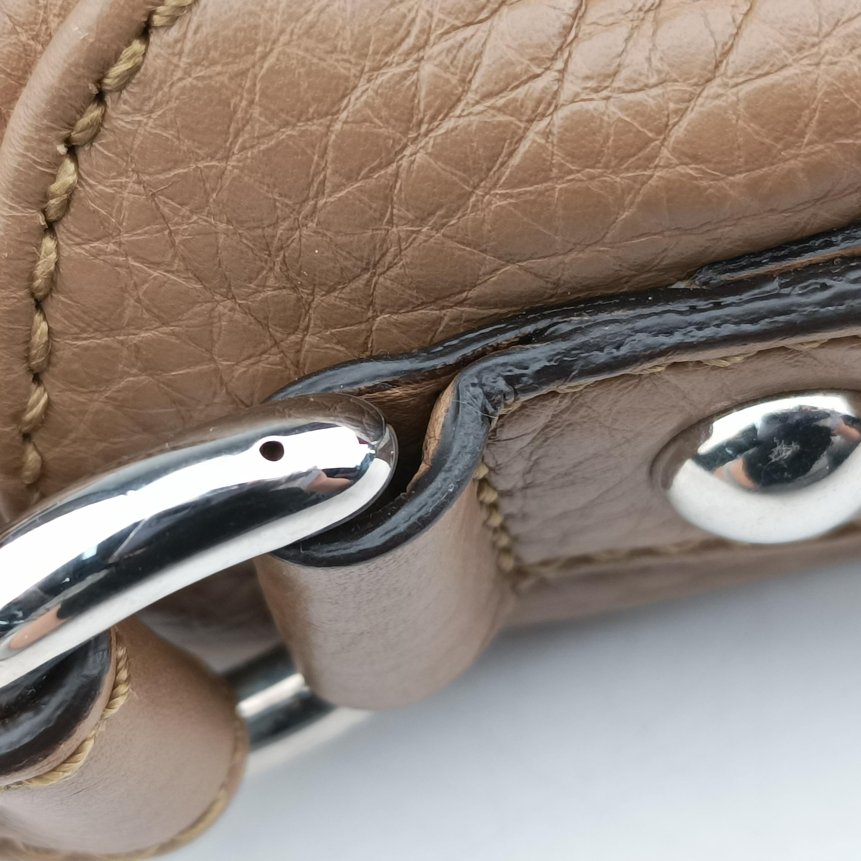 Pre-owned Gucci Icon Bit Brown Leather 228584 shoulderbag | stylenewstar