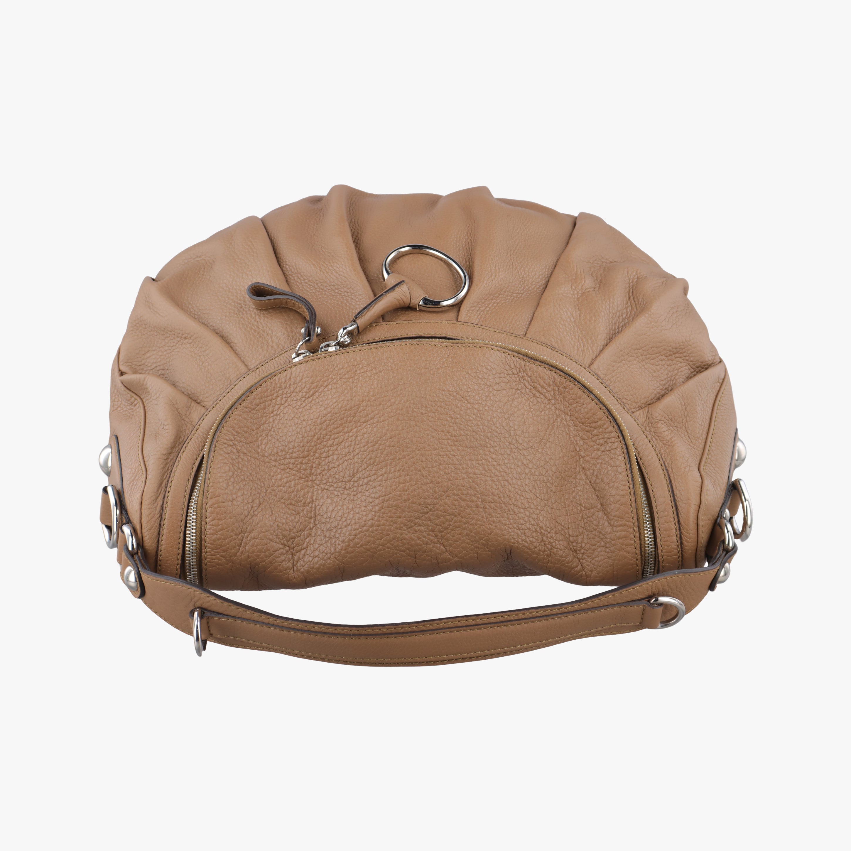 Pre-owned Gucci Icon Bit Brown Leather 228584 shoulderbag | stylenewstar