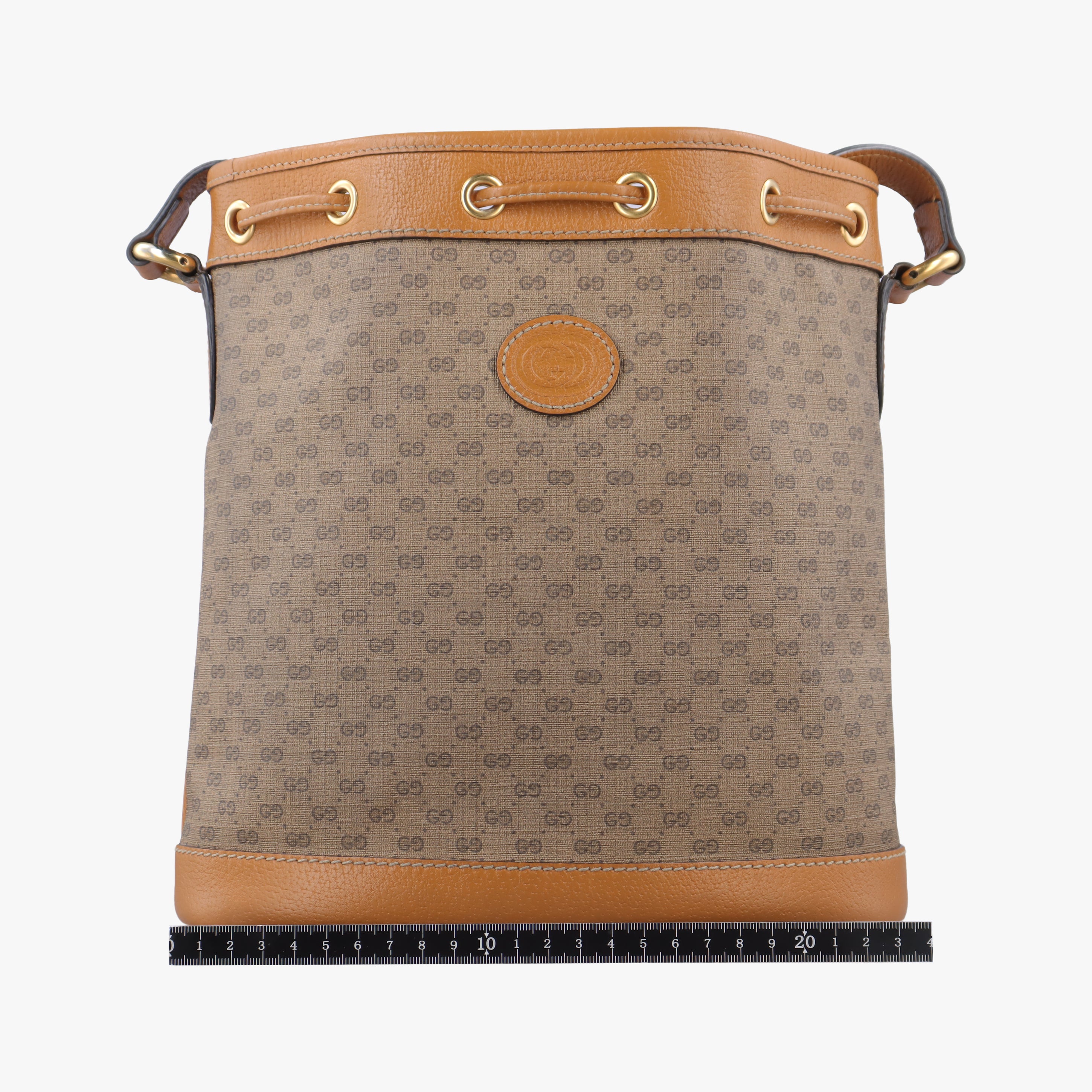 Pre-owned Gucci Micro GG/Small Bucket Bag Brown×multicolor PVC coated canvas 602691 shoulderbag | stylenewstar