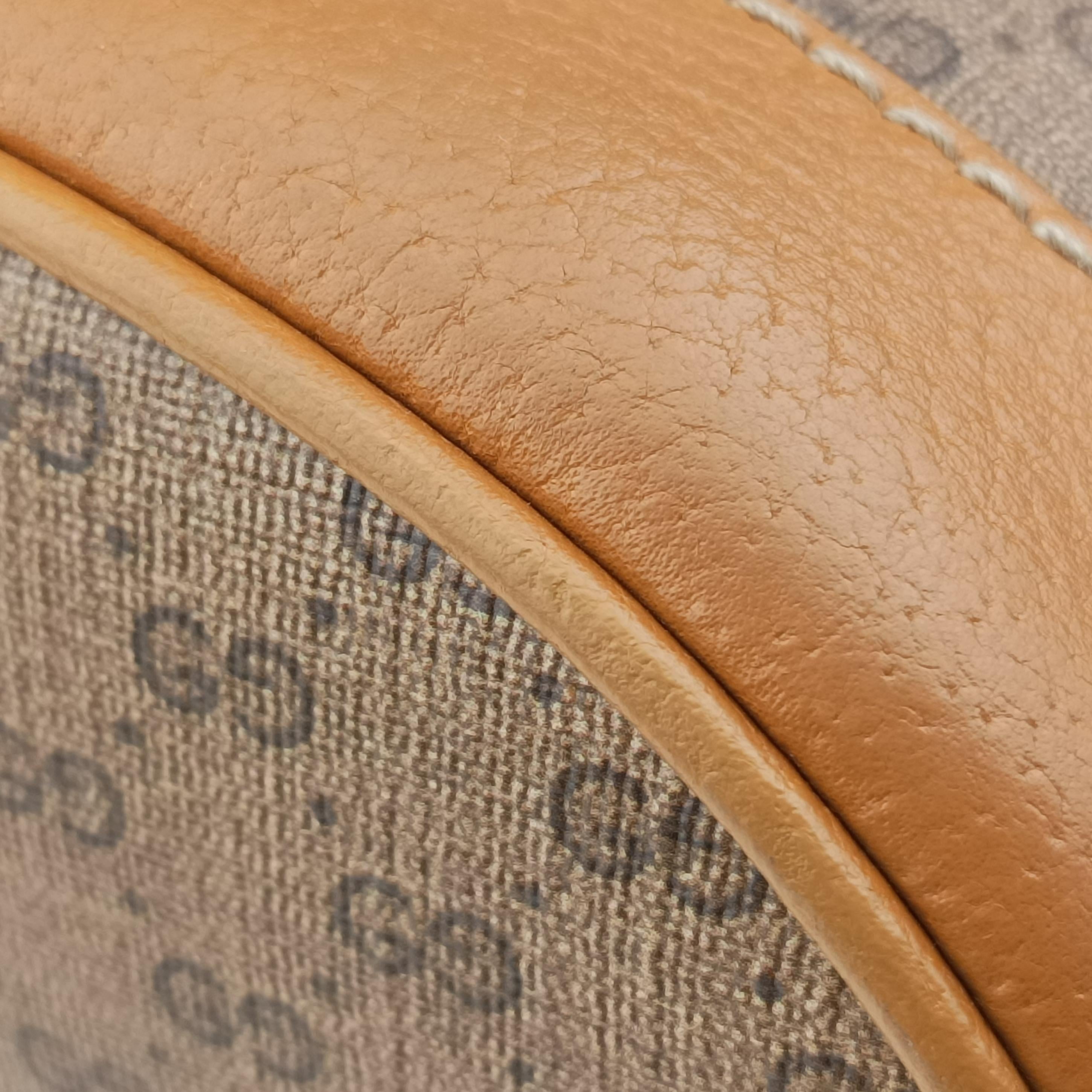 Pre-owned Gucci Micro GG/Small Bucket Bag Brown×multicolor PVC coated canvas 602691 shoulderbag | stylenewstar