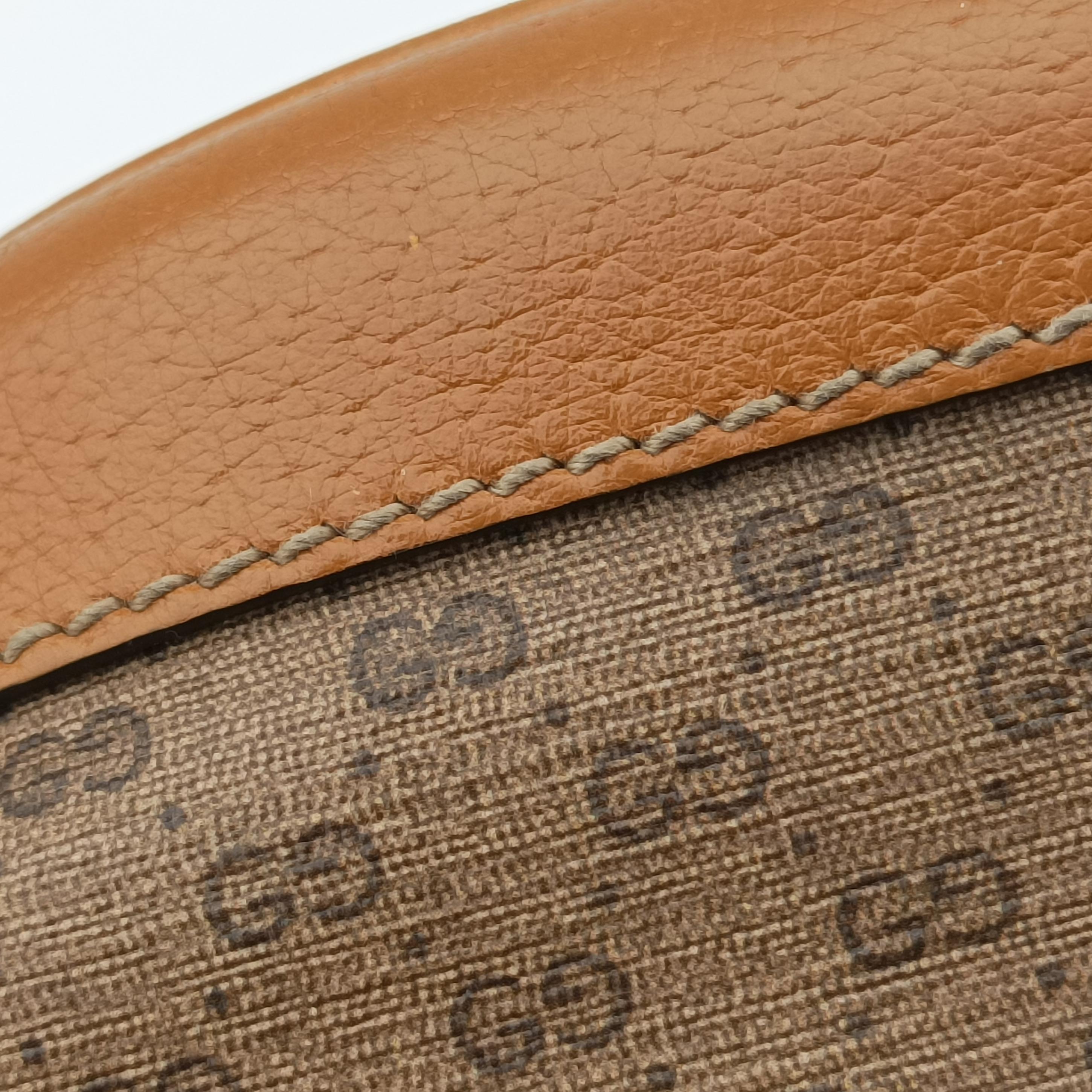 Pre-owned Gucci Micro GG/Small Bucket Bag Brown×multicolor PVC coated canvas 602691 shoulderbag | stylenewstar