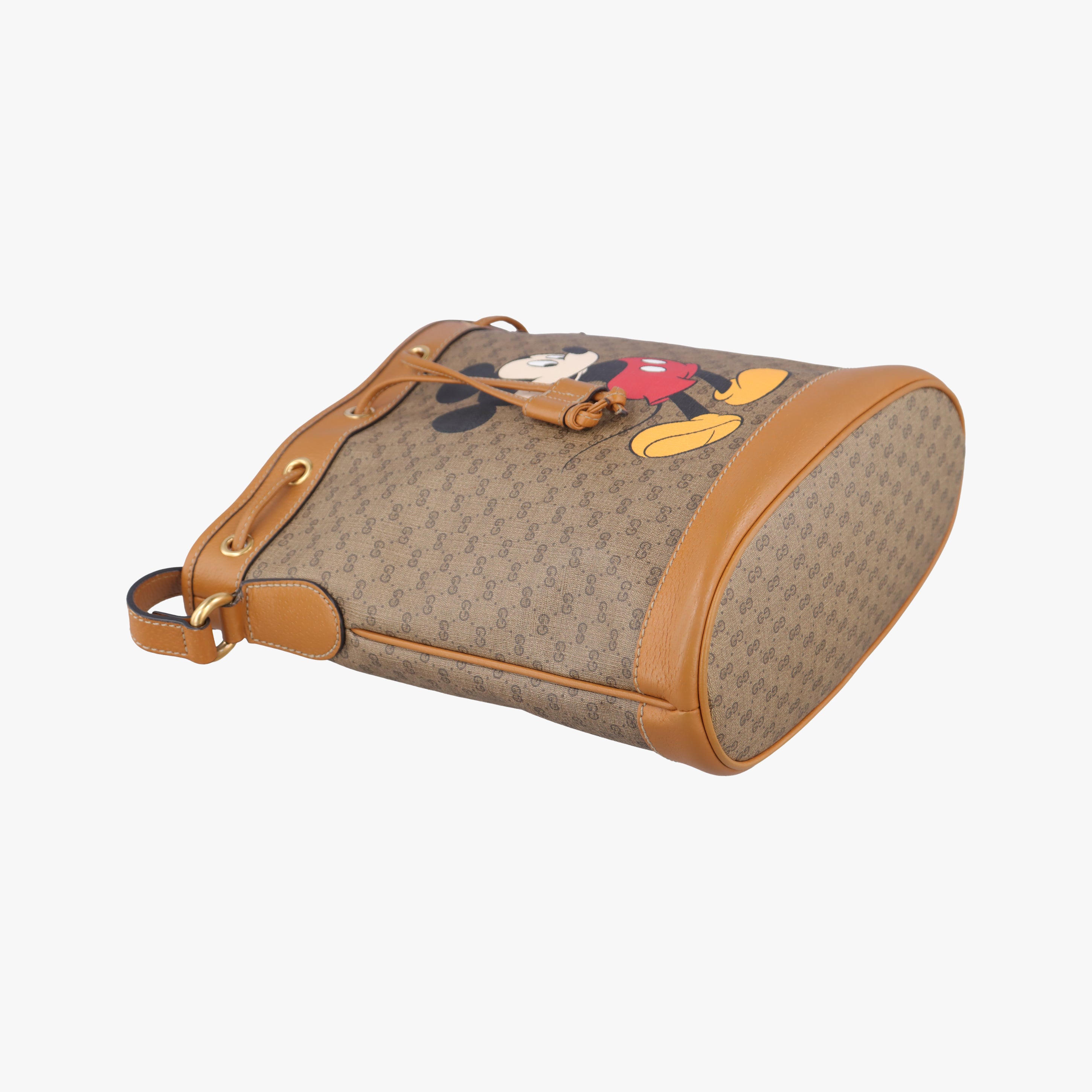 Pre-owned Gucci Micro GG/Small Bucket Bag Brown×multicolor PVC coated canvas 602691 shoulderbag | stylenewstar