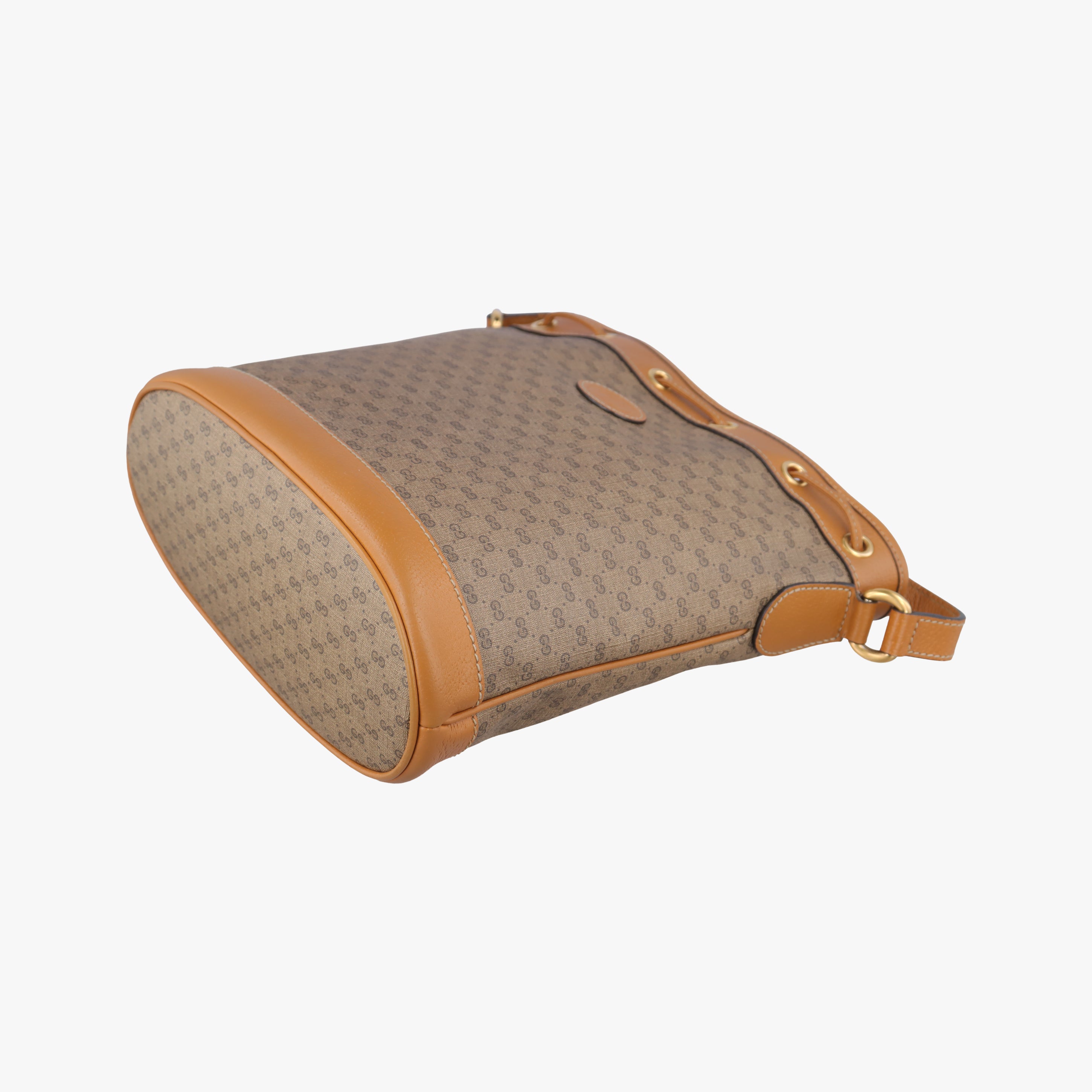 Pre-owned Gucci Micro GG/Small Bucket Bag Brown×multicolor PVC coated canvas 602691 shoulderbag | stylenewstar