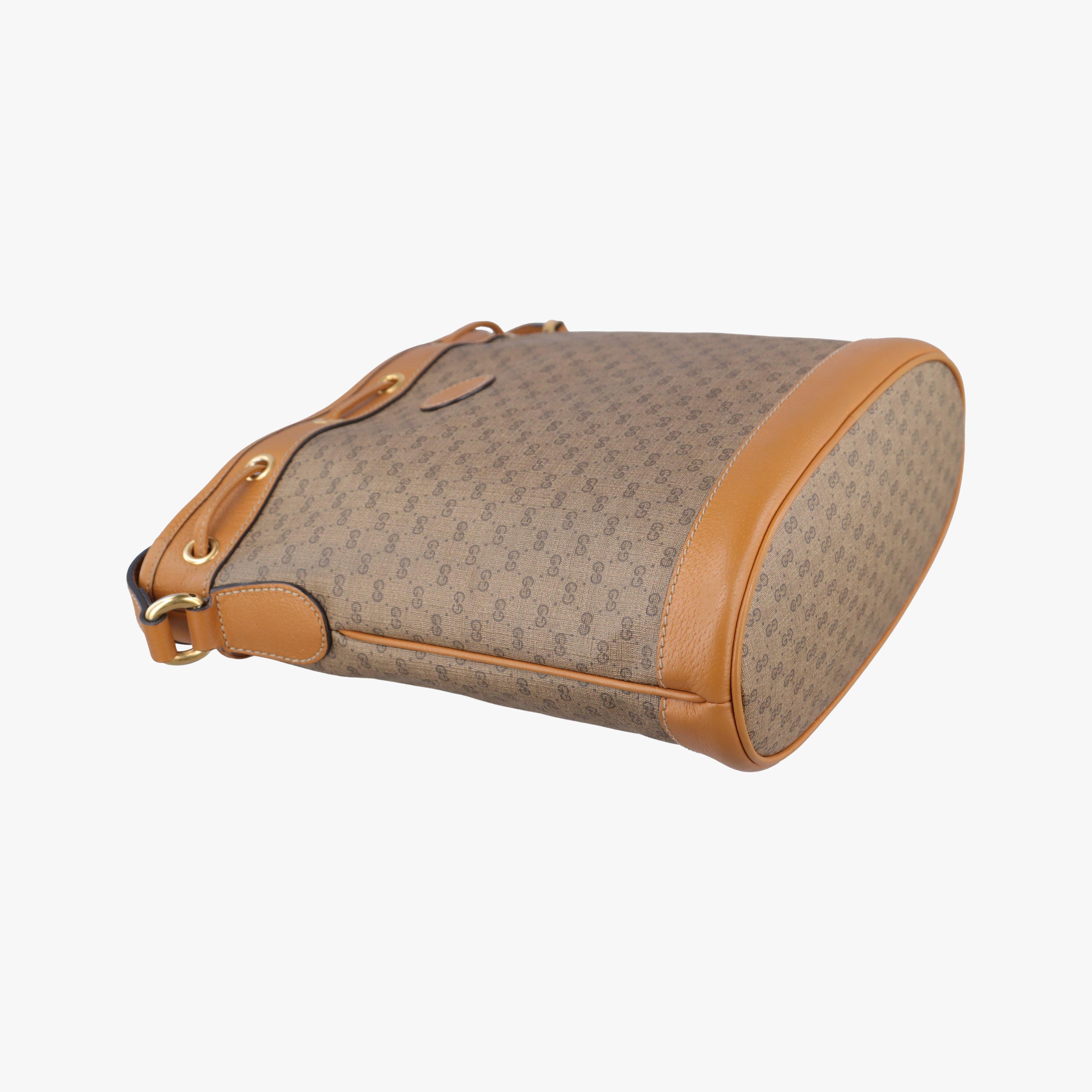 Pre-owned Gucci Micro GG/Small Bucket Bag Brown×multicolor PVC coated canvas 602691 shoulderbag | stylenewstar