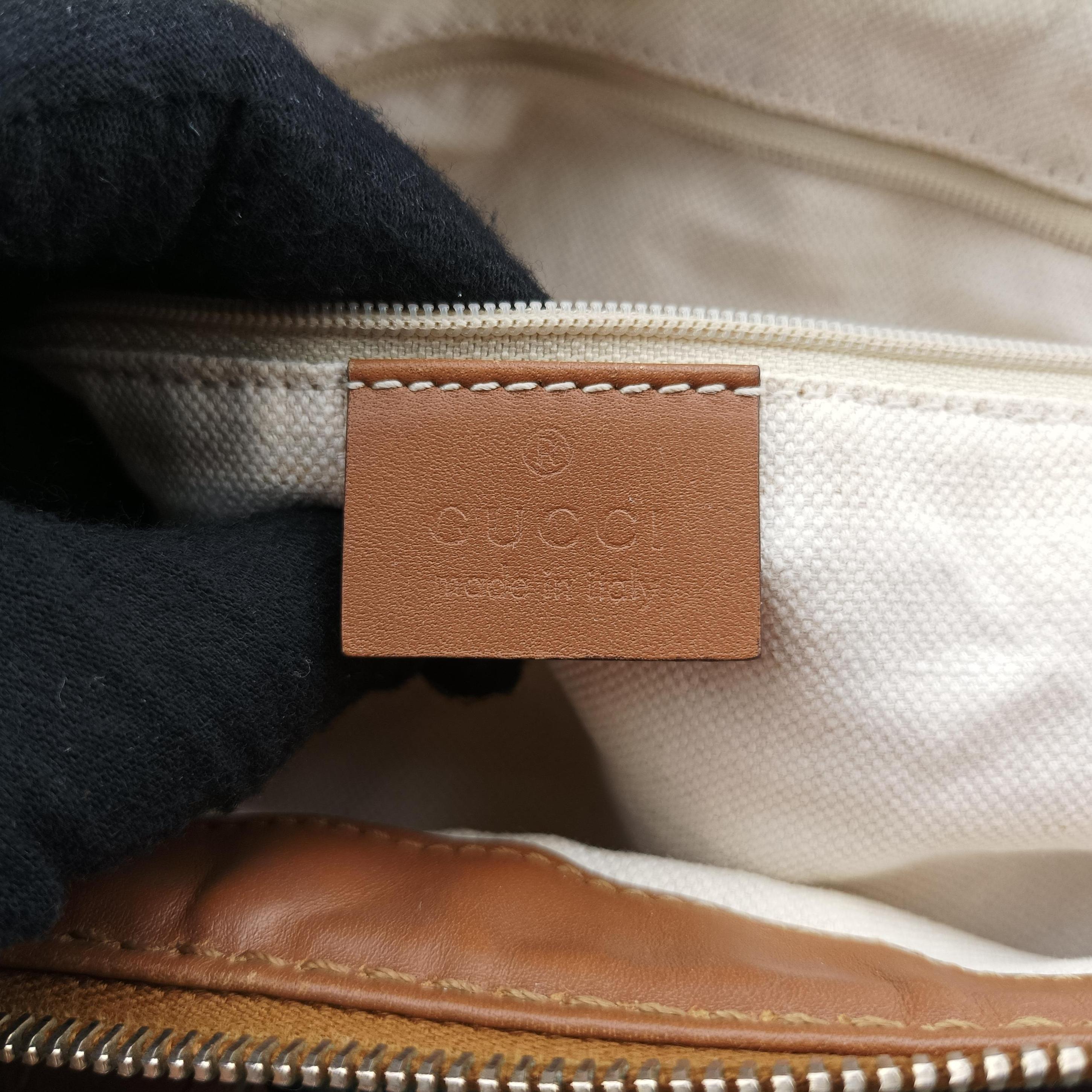 Pre-owned Gucci Sukey Blue×beige Denim×Leather 247902 shoulderbag | stylenewstar