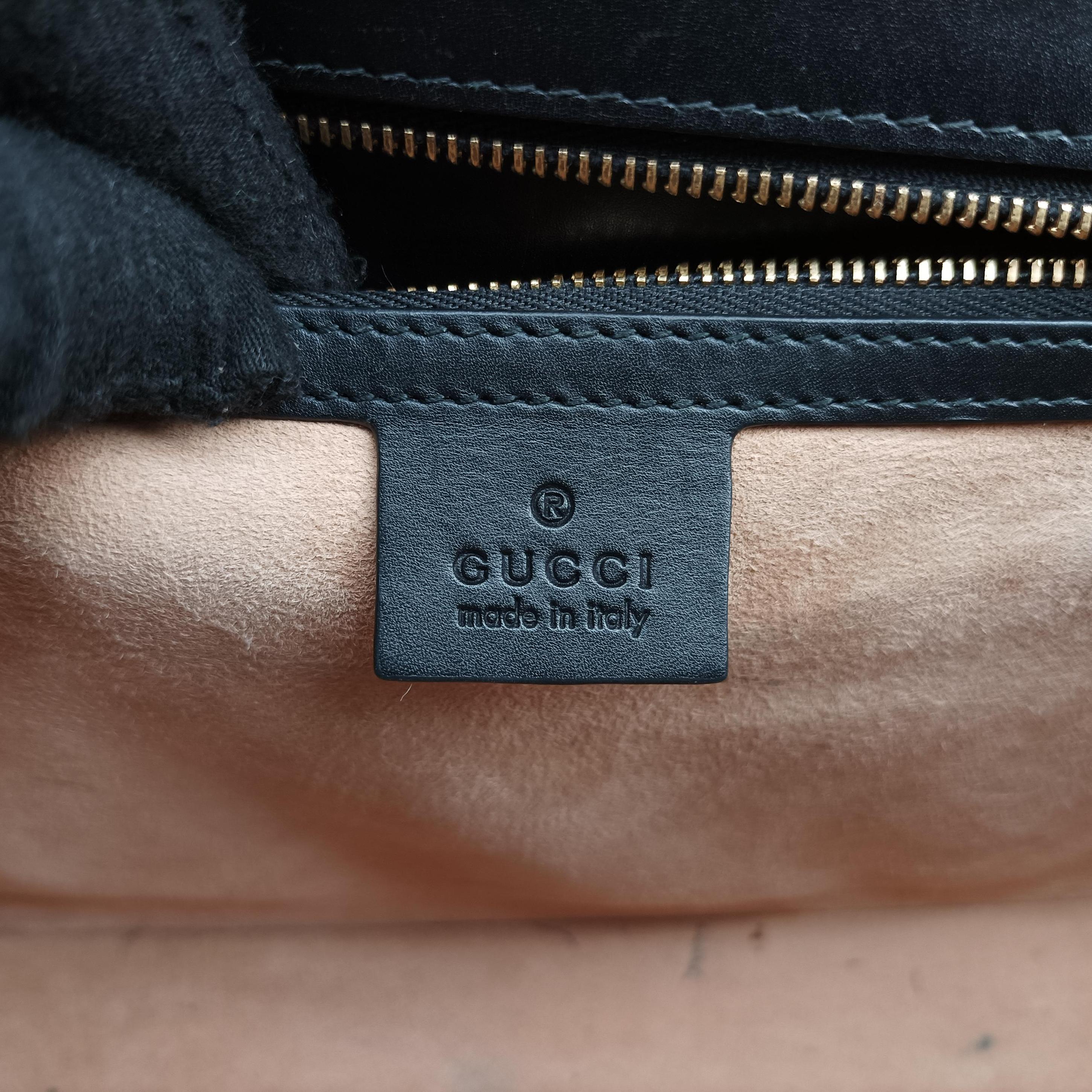 Pre-owned Gucci Sylvie Black Leather 431665 shoulderbag | stylenewstar