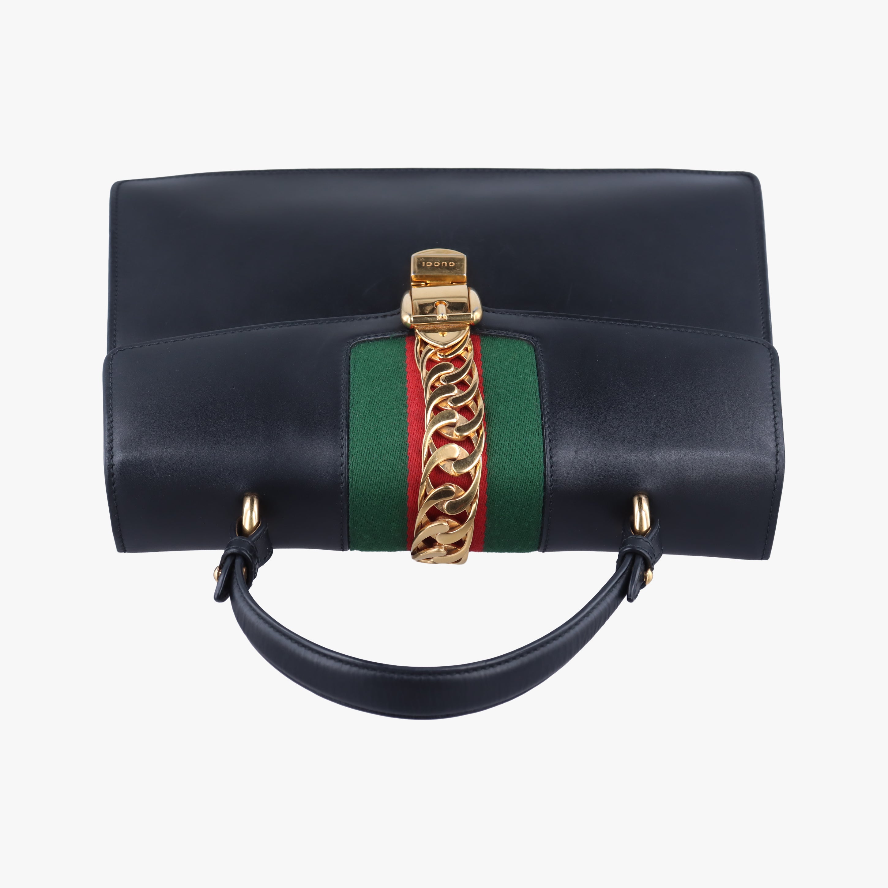 Pre-owned Gucci Sylvie Black Leather 431665 shoulderbag | stylenewstar