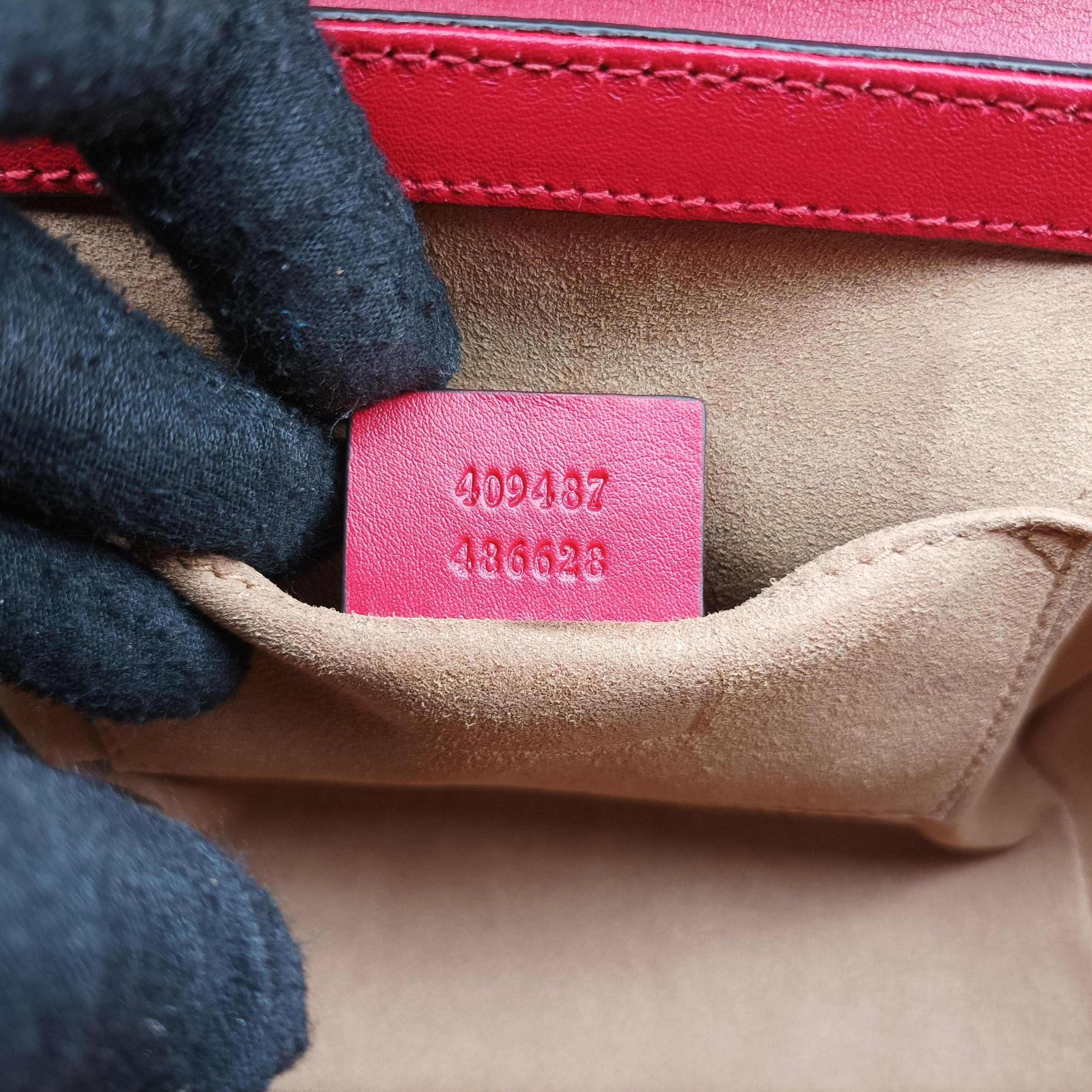Vintage Gucci Padlock beige×red×pink PVC coated canvas×Leather 409487 shoulderbag | stylenewstar
