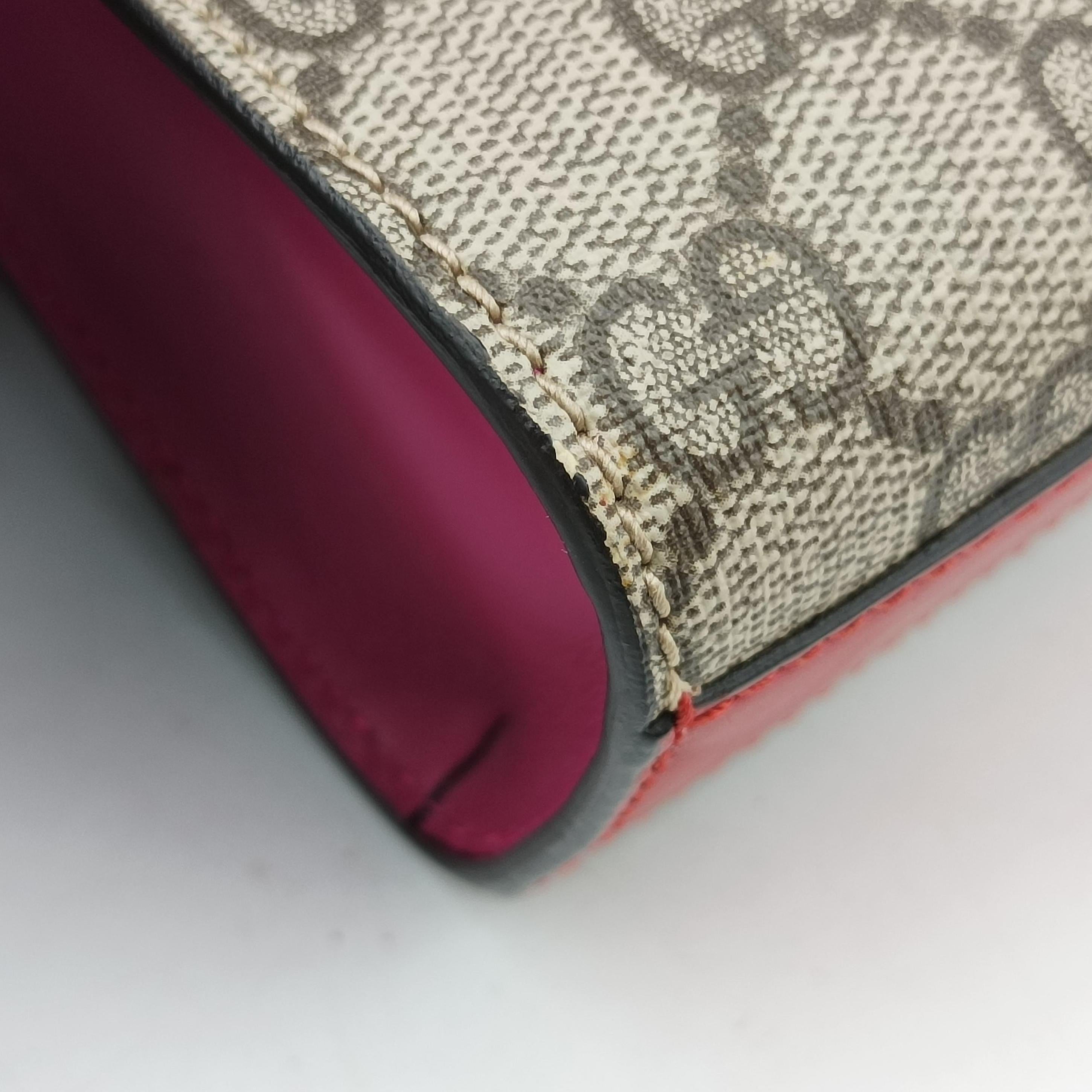 Vintage Gucci Padlock beige×red×pink PVC coated canvas×Leather 409487 shoulderbag | stylenewstar