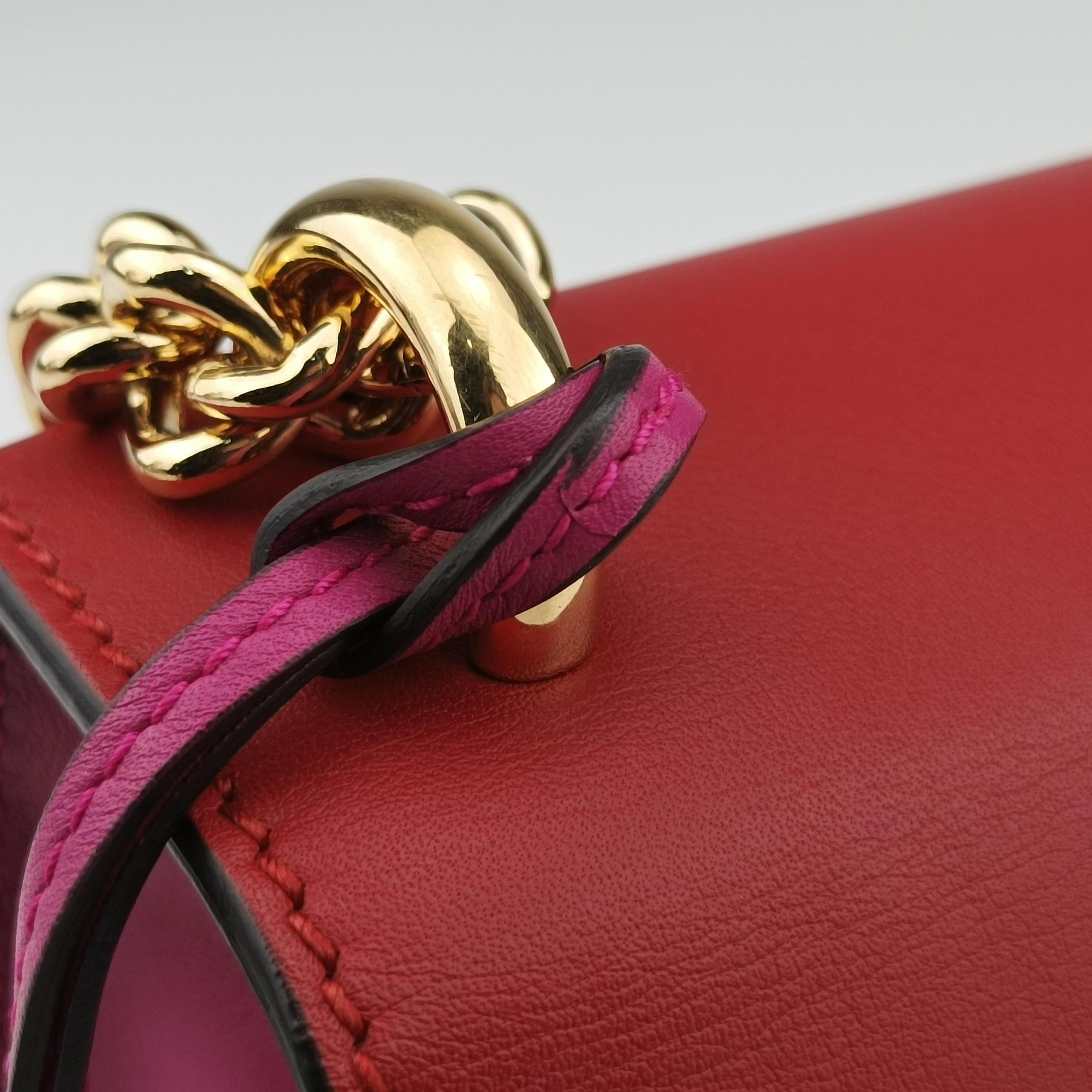 Vintage Gucci Padlock beige×red×pink PVC coated canvas×Leather 409487 shoulderbag | stylenewstar