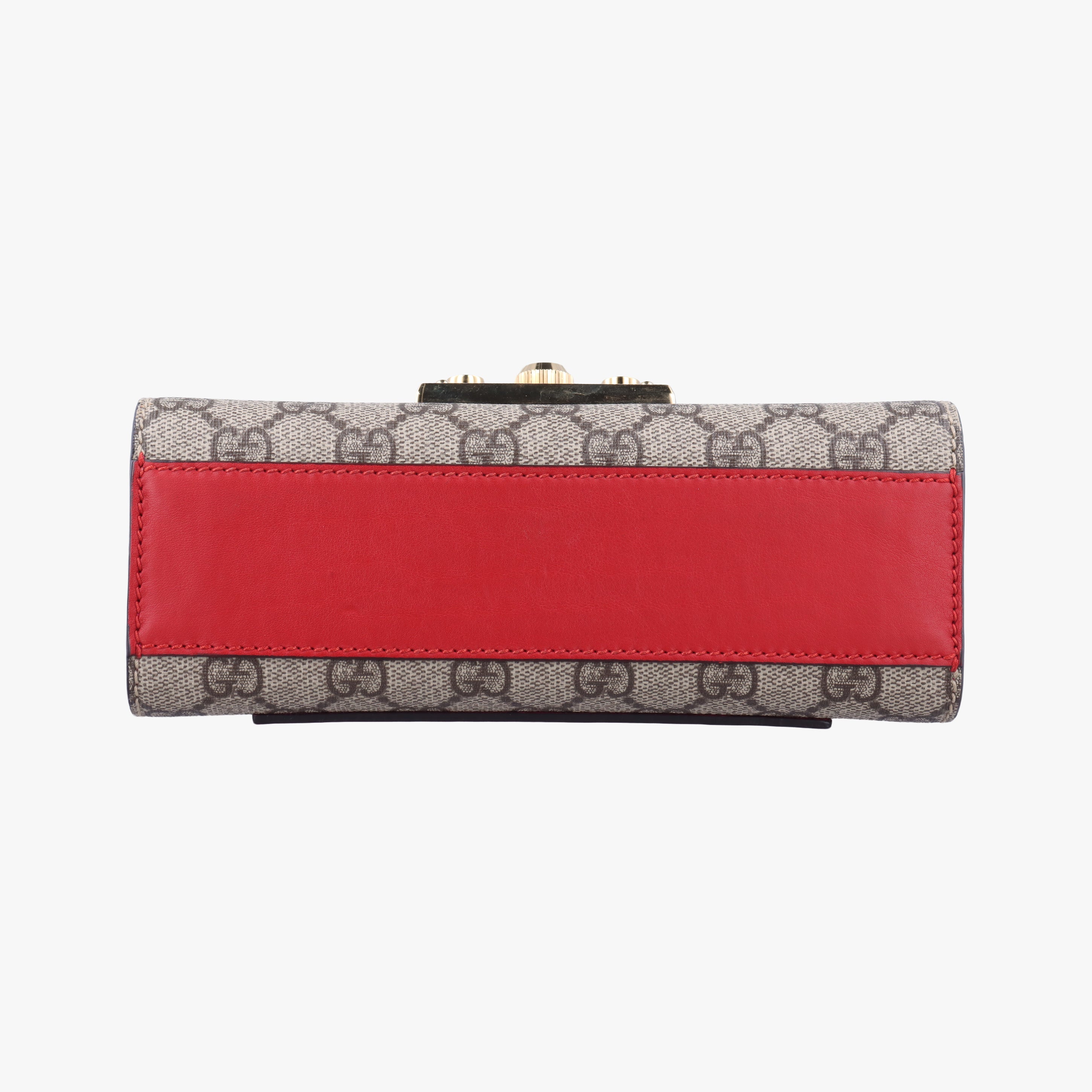 Vintage Gucci Padlock beige×red×pink PVC coated canvas×Leather 409487 shoulderbag | stylenewstar