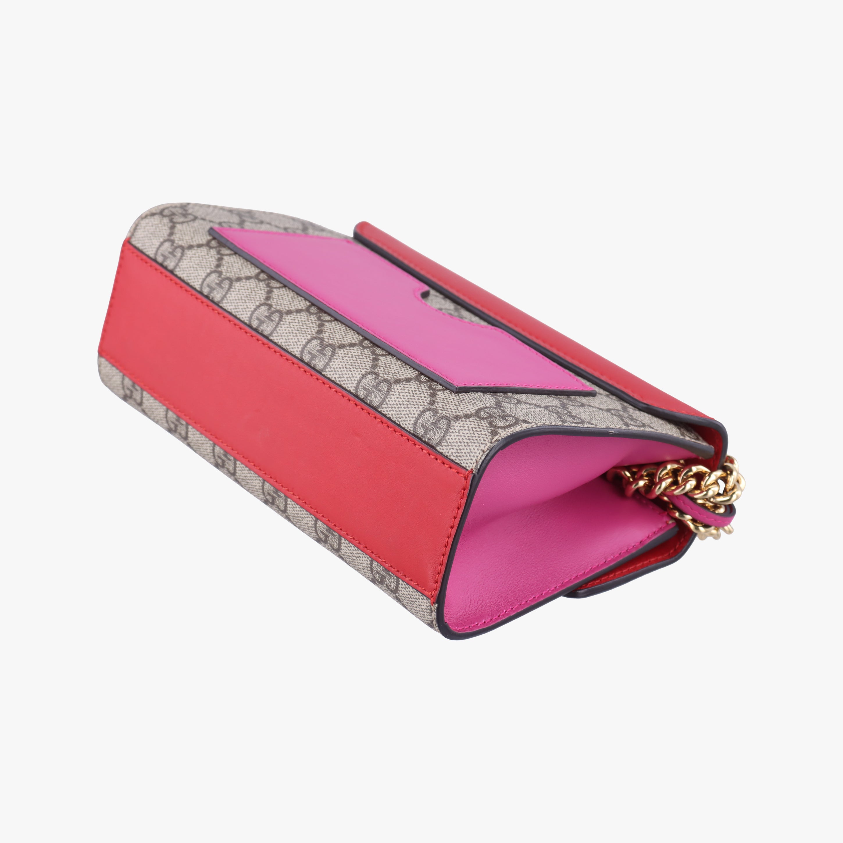 Vintage Gucci Padlock beige×red×pink PVC coated canvas×Leather 409487 shoulderbag | stylenewstar