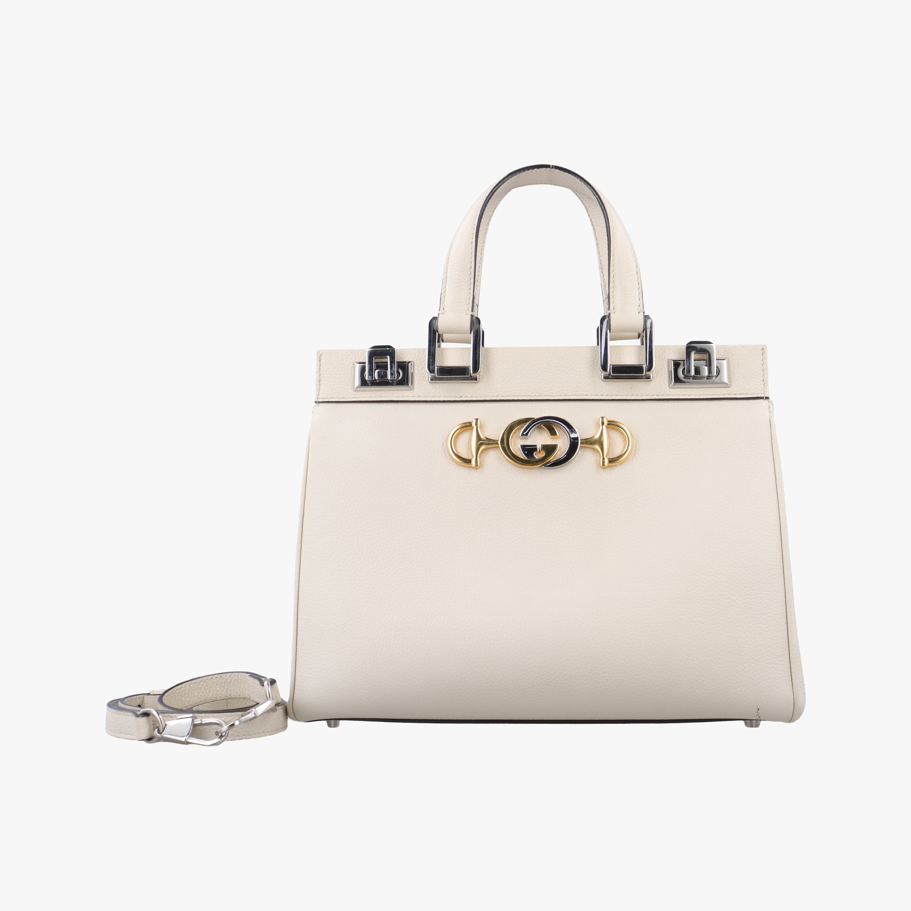 Pre-owned Gucci Zumi White Leather 569712 shoulderbag | stylenewstar