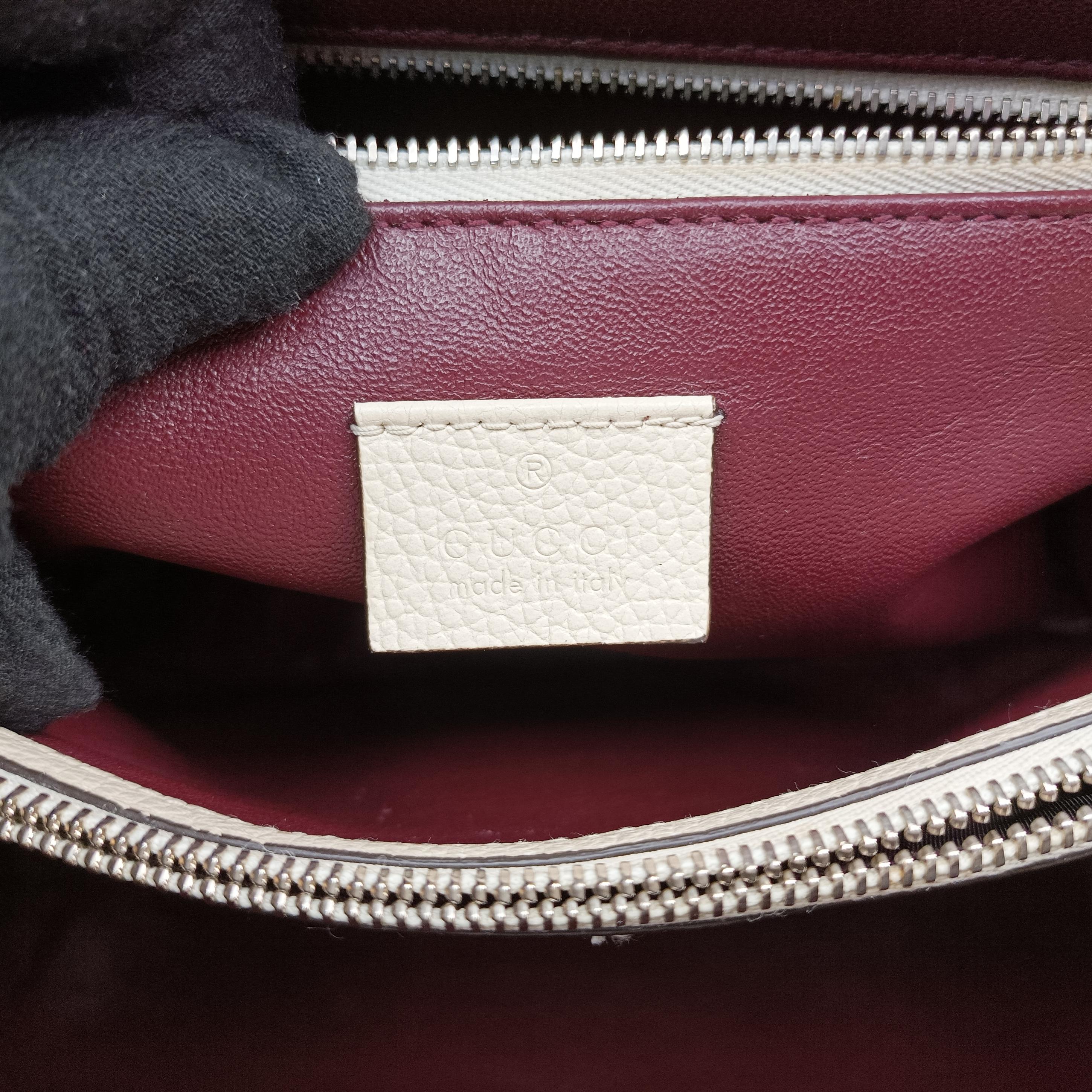 Pre-owned Gucci Zumi White Leather 569712 shoulderbag | stylenewstar