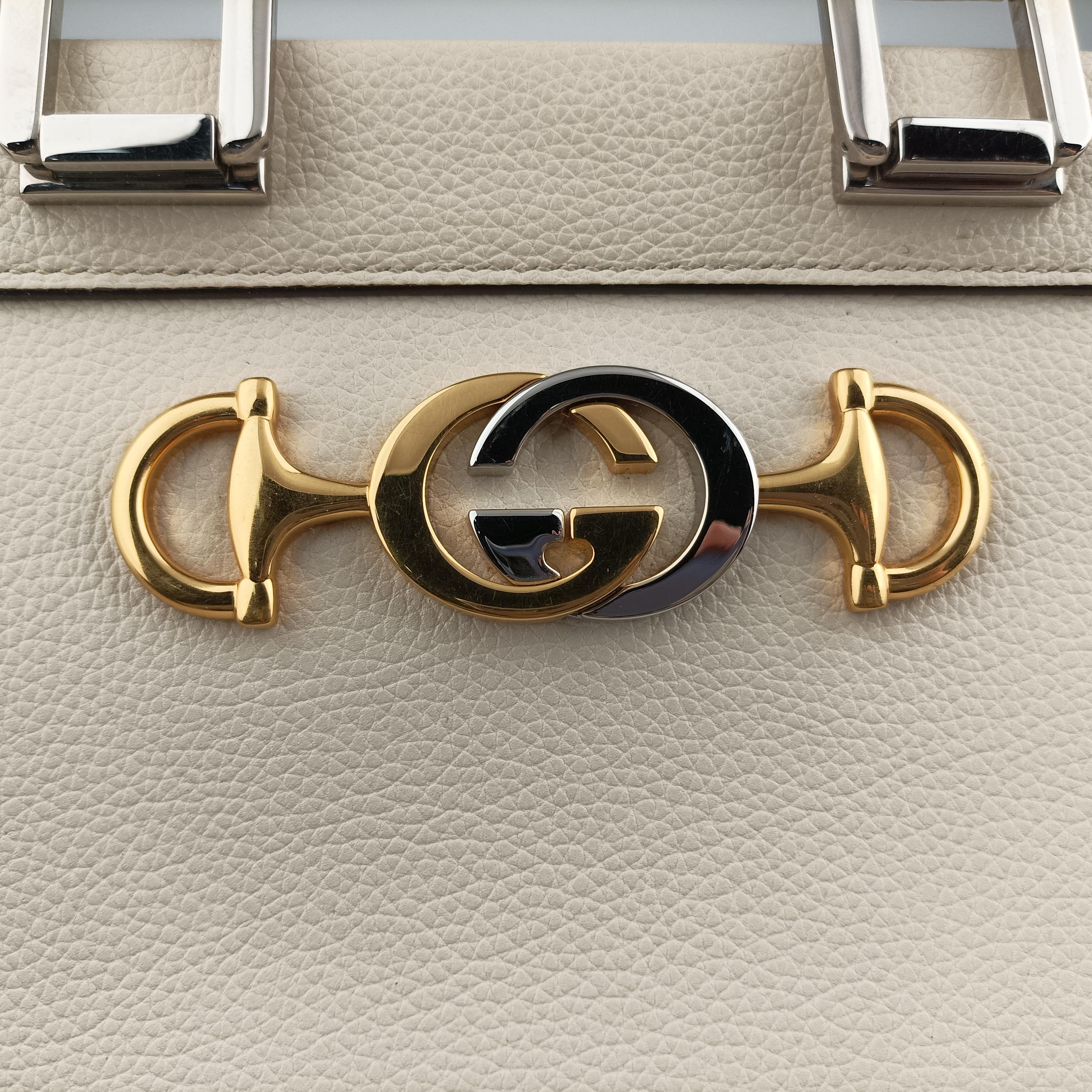 Pre-owned Gucci Zumi White Leather 569712 shoulderbag | stylenewstar