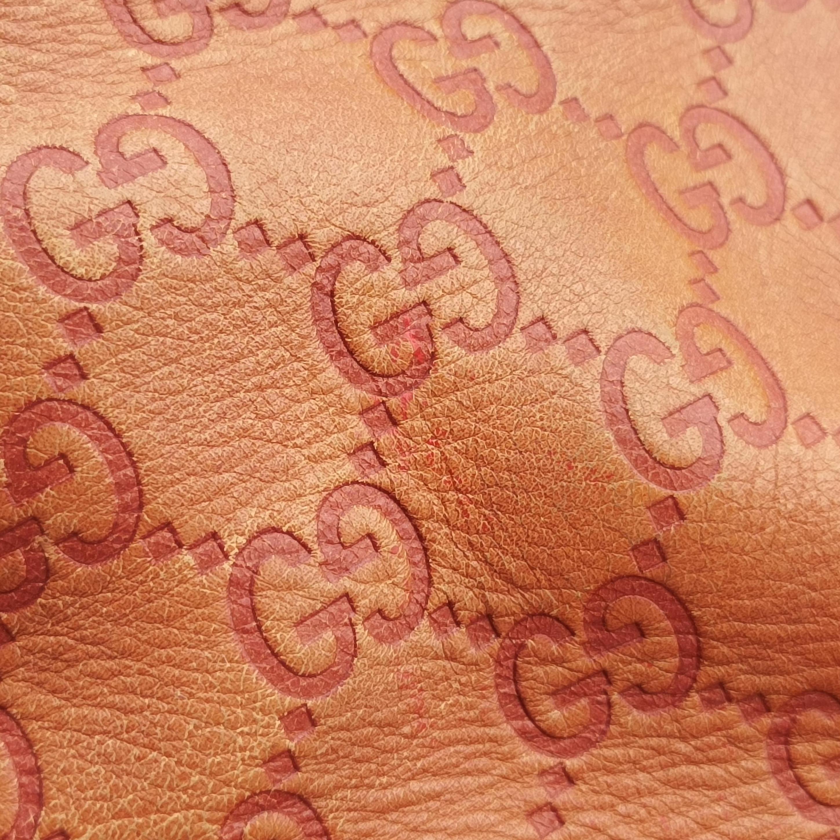 Pre-owned Gucci logo plate Orange Leather 145993 handbag | stylenewstar