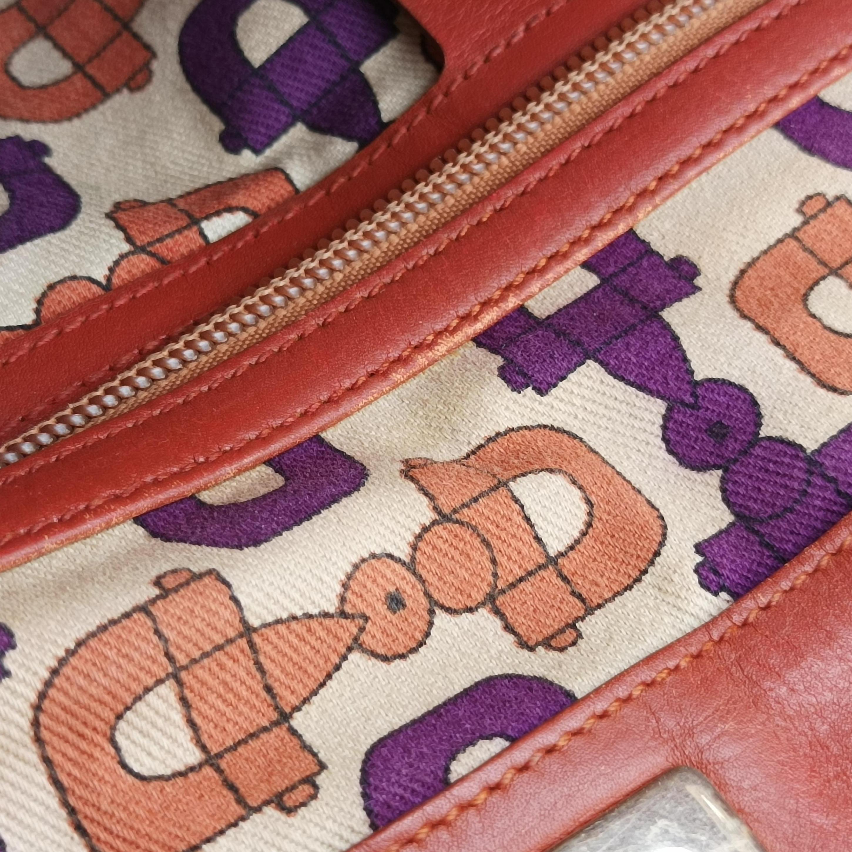 Pre-owned Gucci logo plate Orange Leather 145993 handbag | stylenewstar