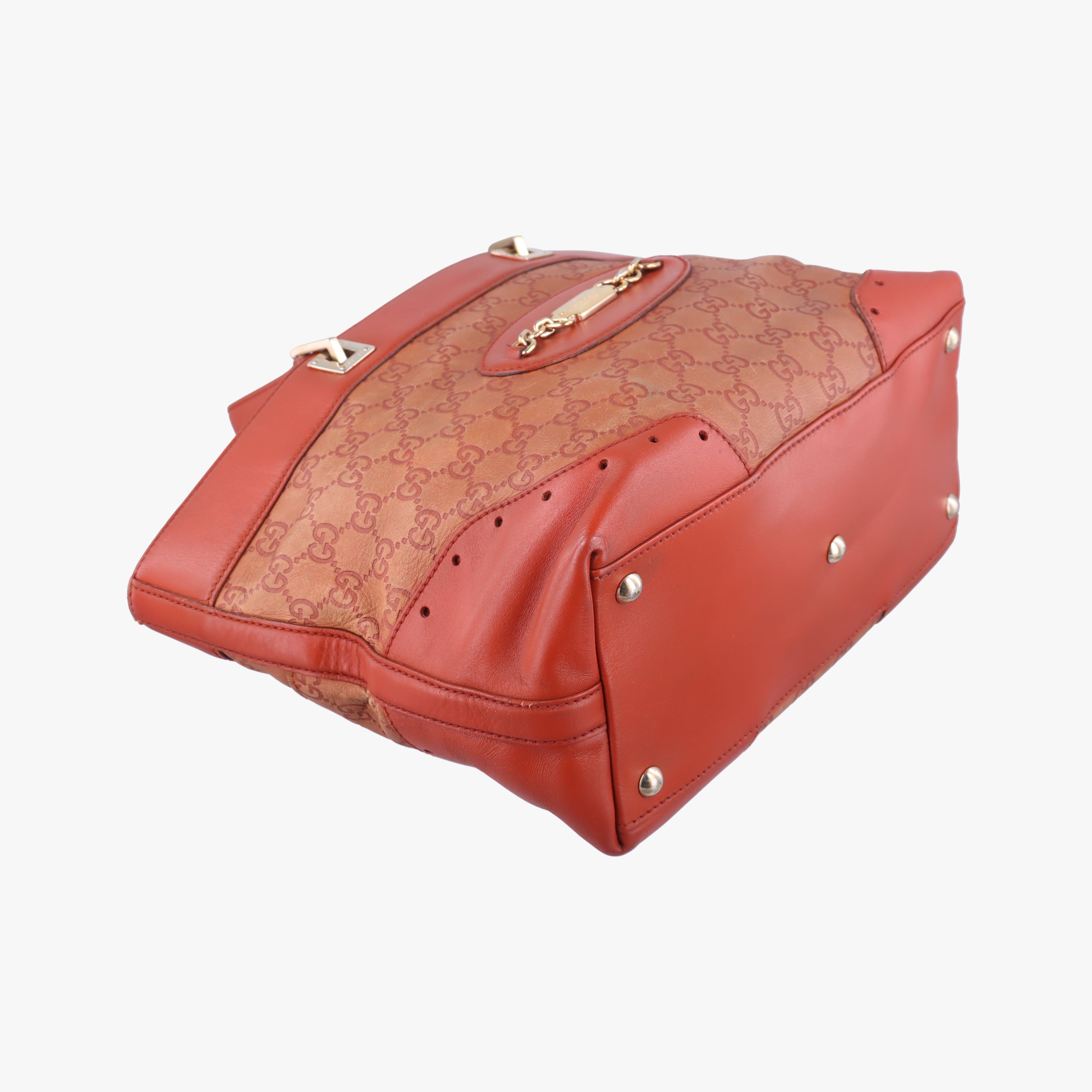 Pre-owned Gucci logo plate Orange Leather 145993 handbag | stylenewstar