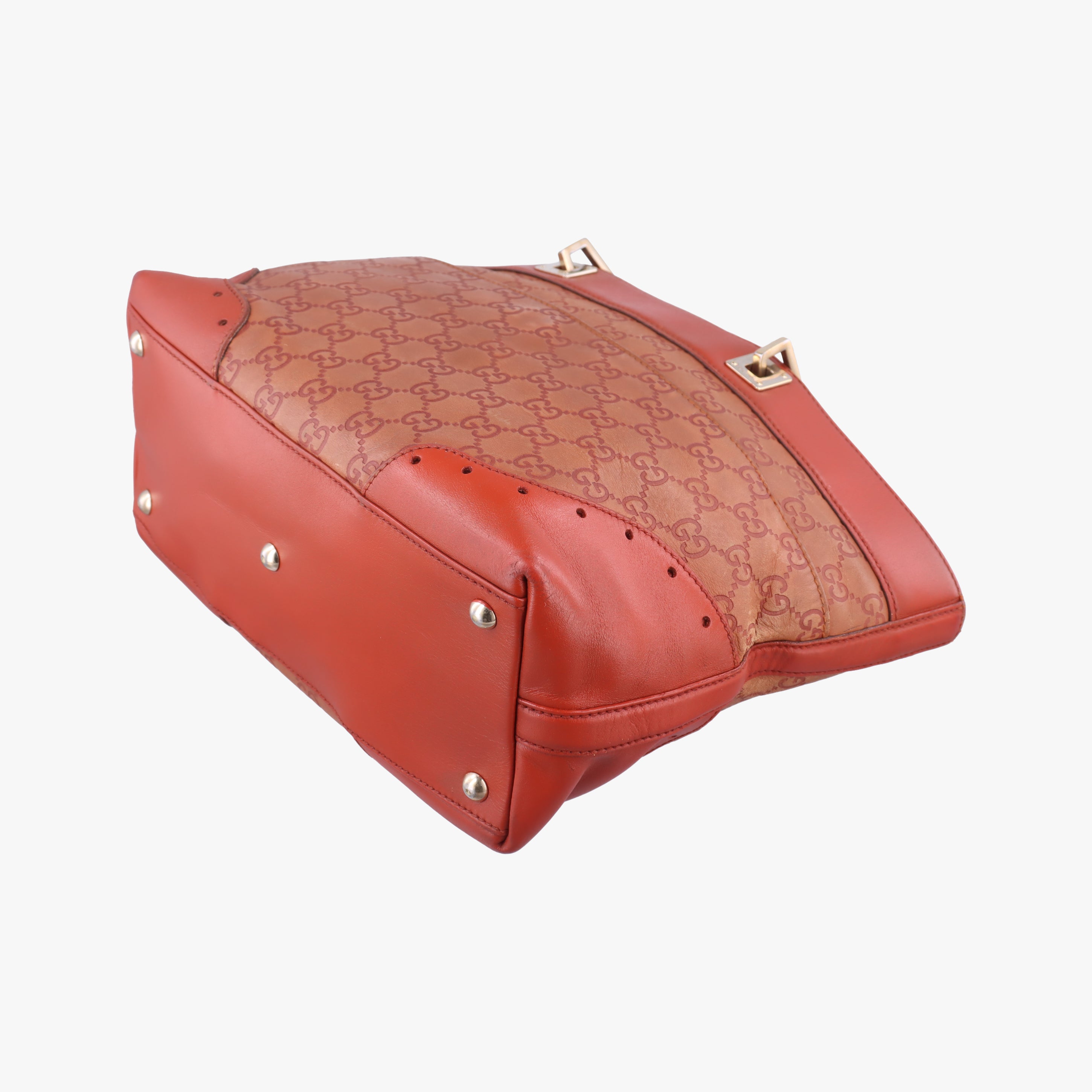 Pre-owned Gucci logo plate Orange Leather 145993 handbag | stylenewstar