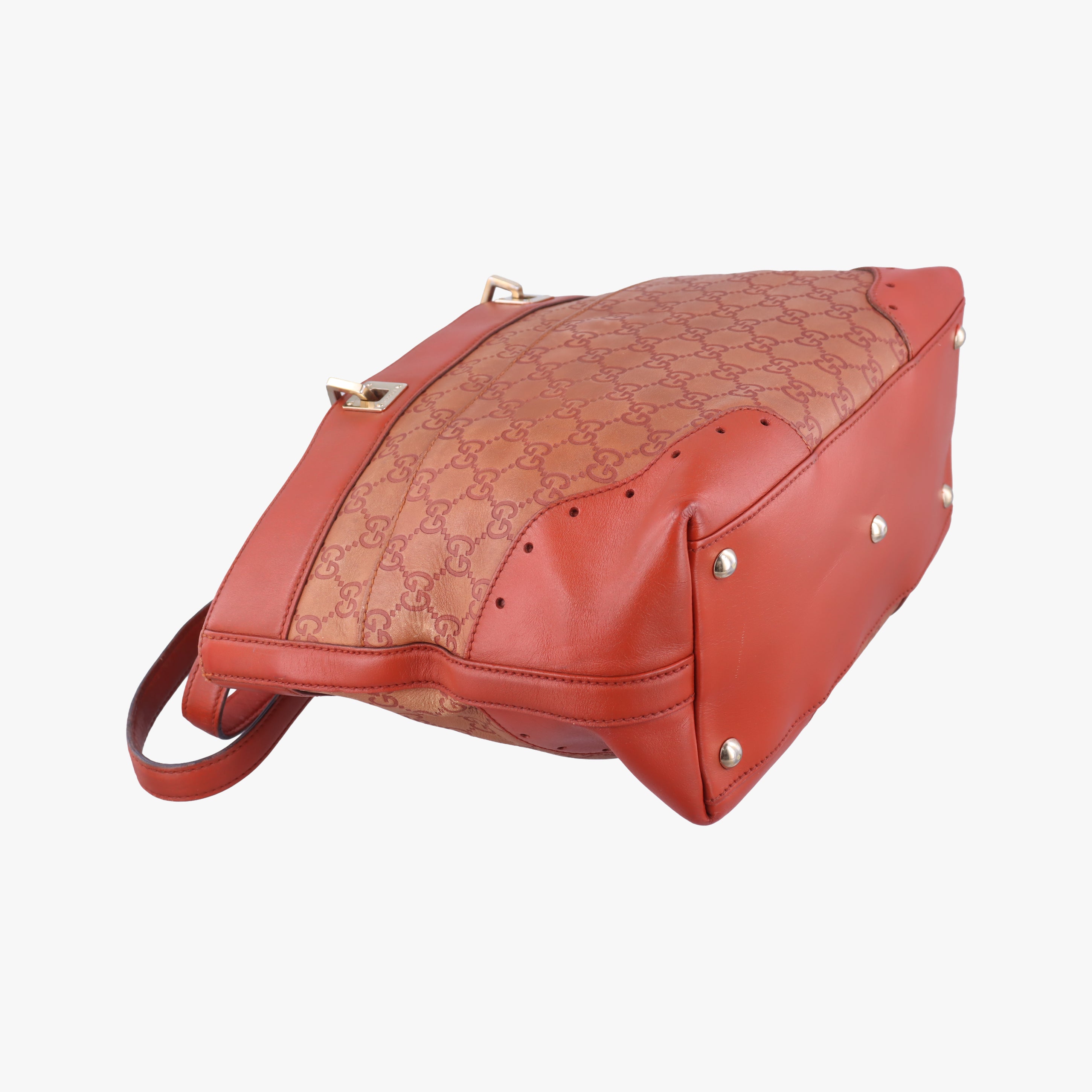 Pre-owned Gucci logo plate Orange Leather 145993 handbag | stylenewstar