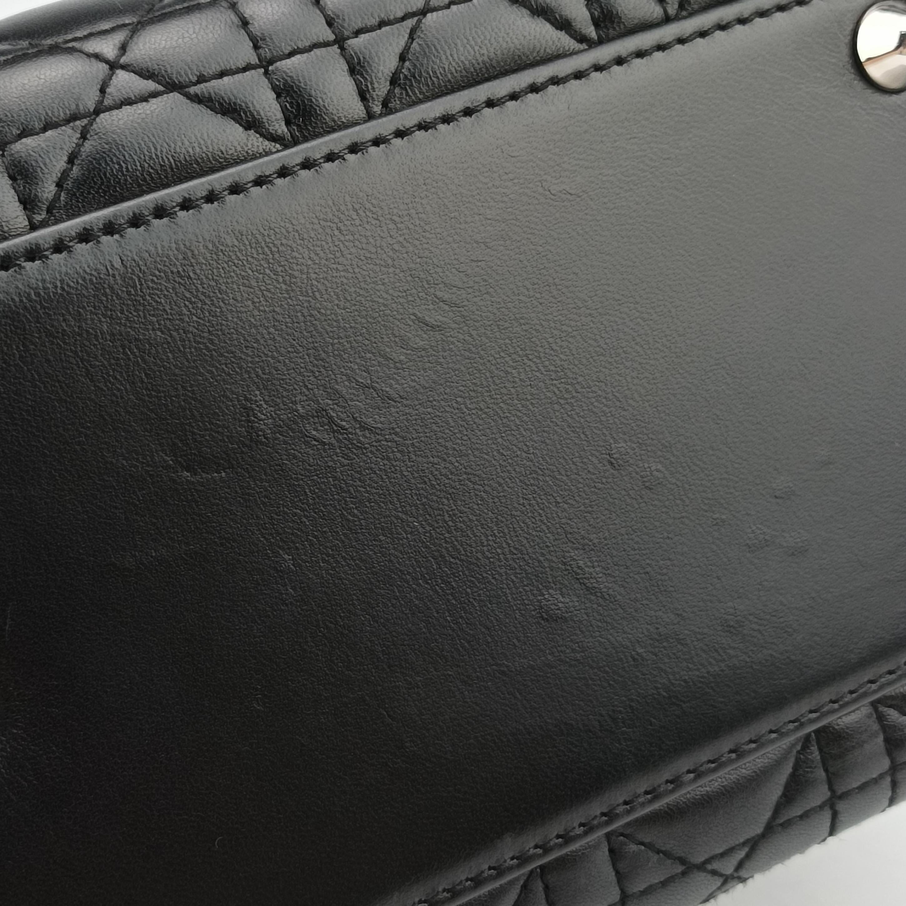 Pre-owned Christian Dior Lady Dior Black lambskin  handbag | stylenewstar