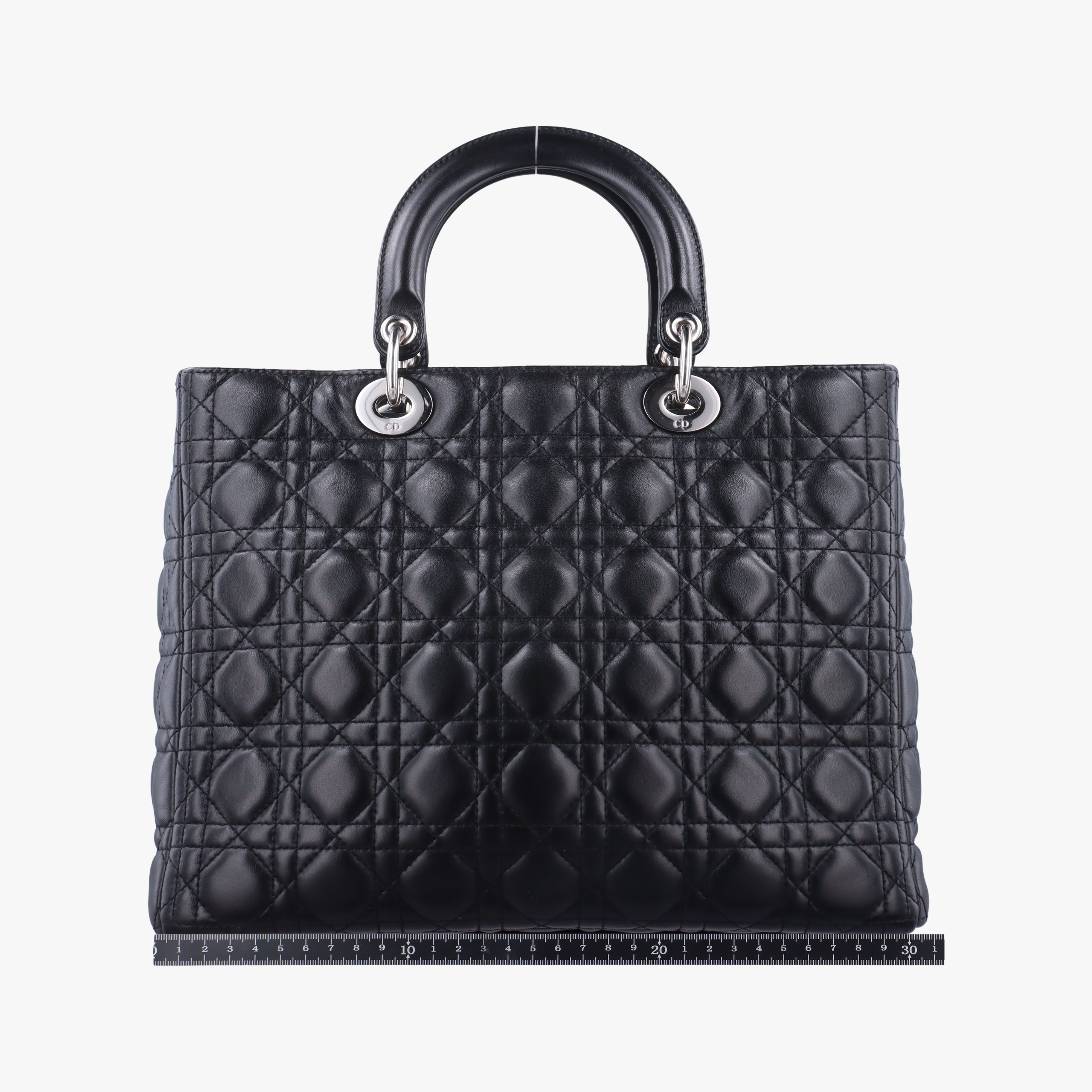 Pre-owned Christian Dior Lady Dior Black lambskin  handbag | stylenewstar