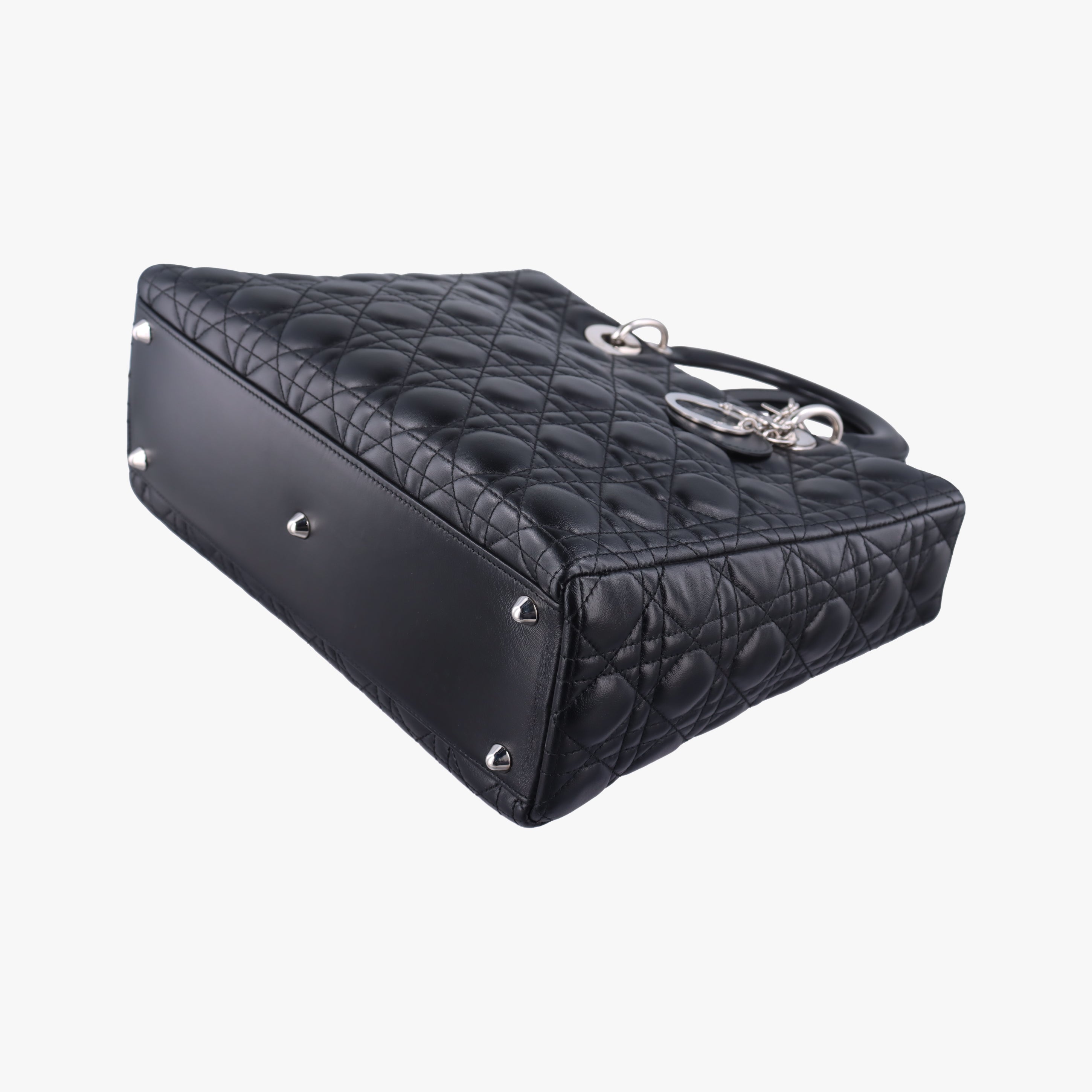 Pre-owned Christian Dior Lady Dior Black lambskin  handbag | stylenewstar