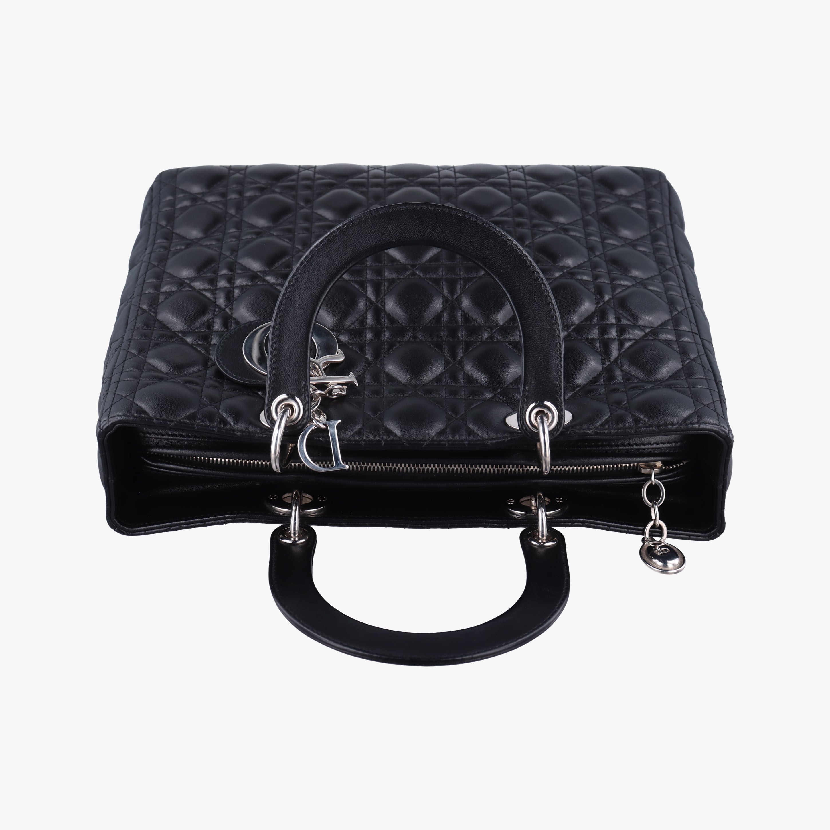 Pre-owned Christian Dior Lady Dior Black lambskin  handbag | stylenewstar