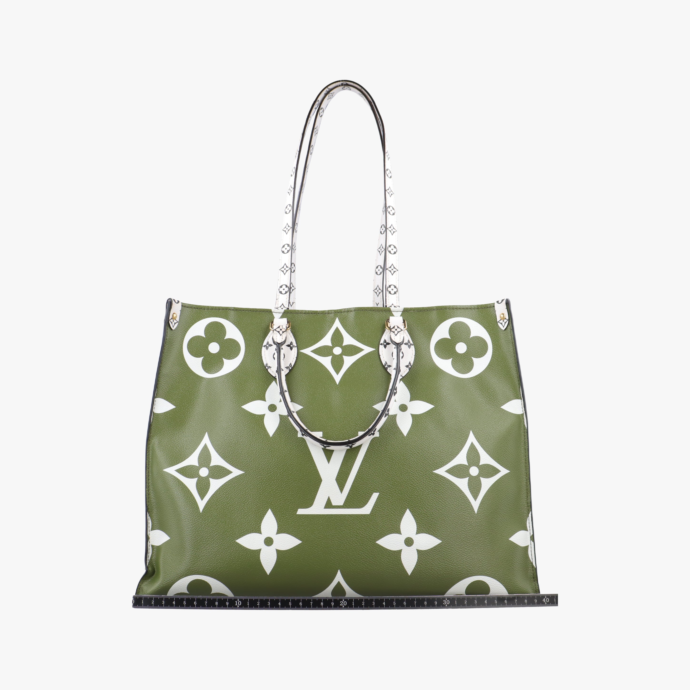 Pre-owned Louis Vuitton On The Go GM CREME×green×multicolor Monogram Giant M44571 shoulderbag | stylenewstar