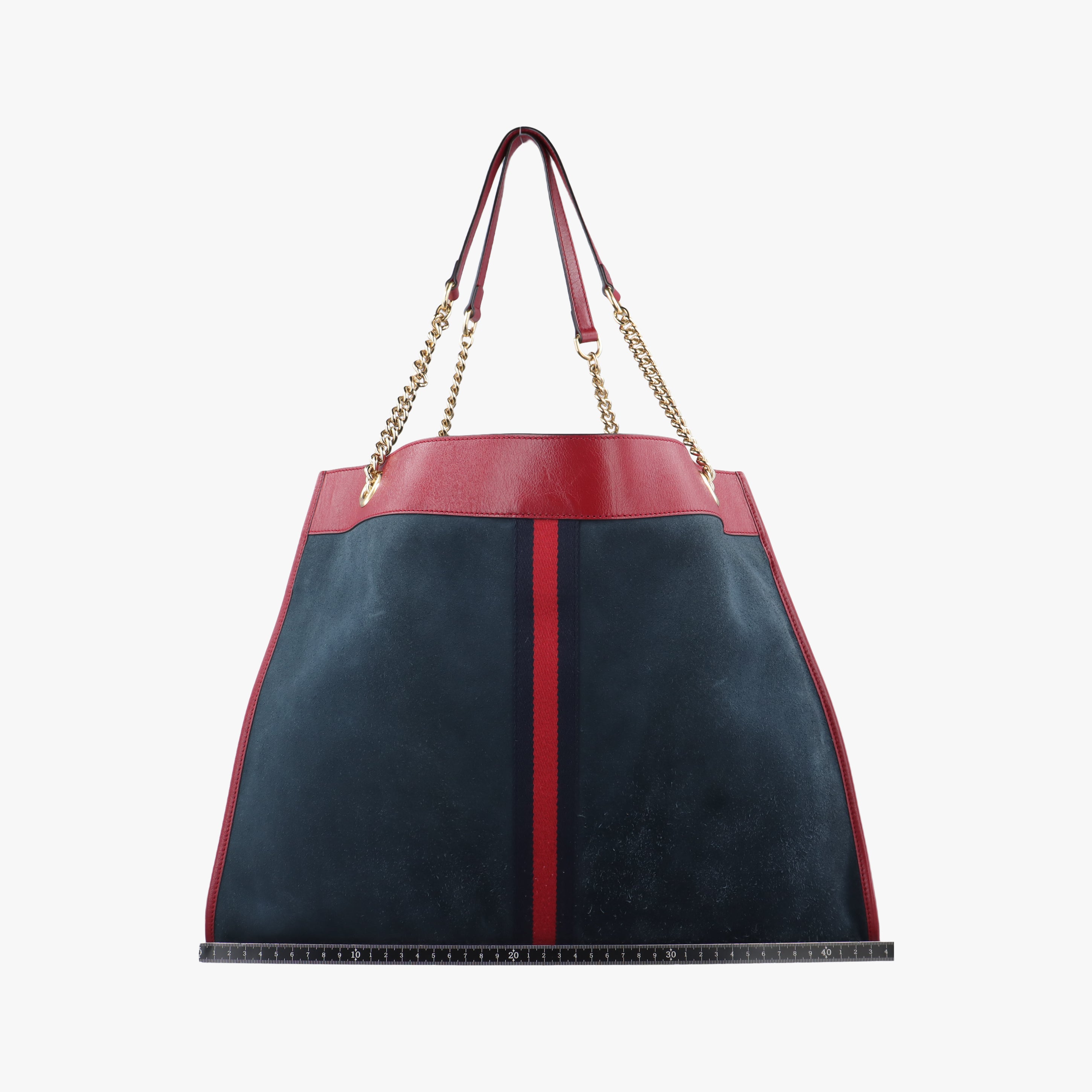 Vintage Gucci Rajah Navy×red Suede 537219 shoulderbag | stylenewstar