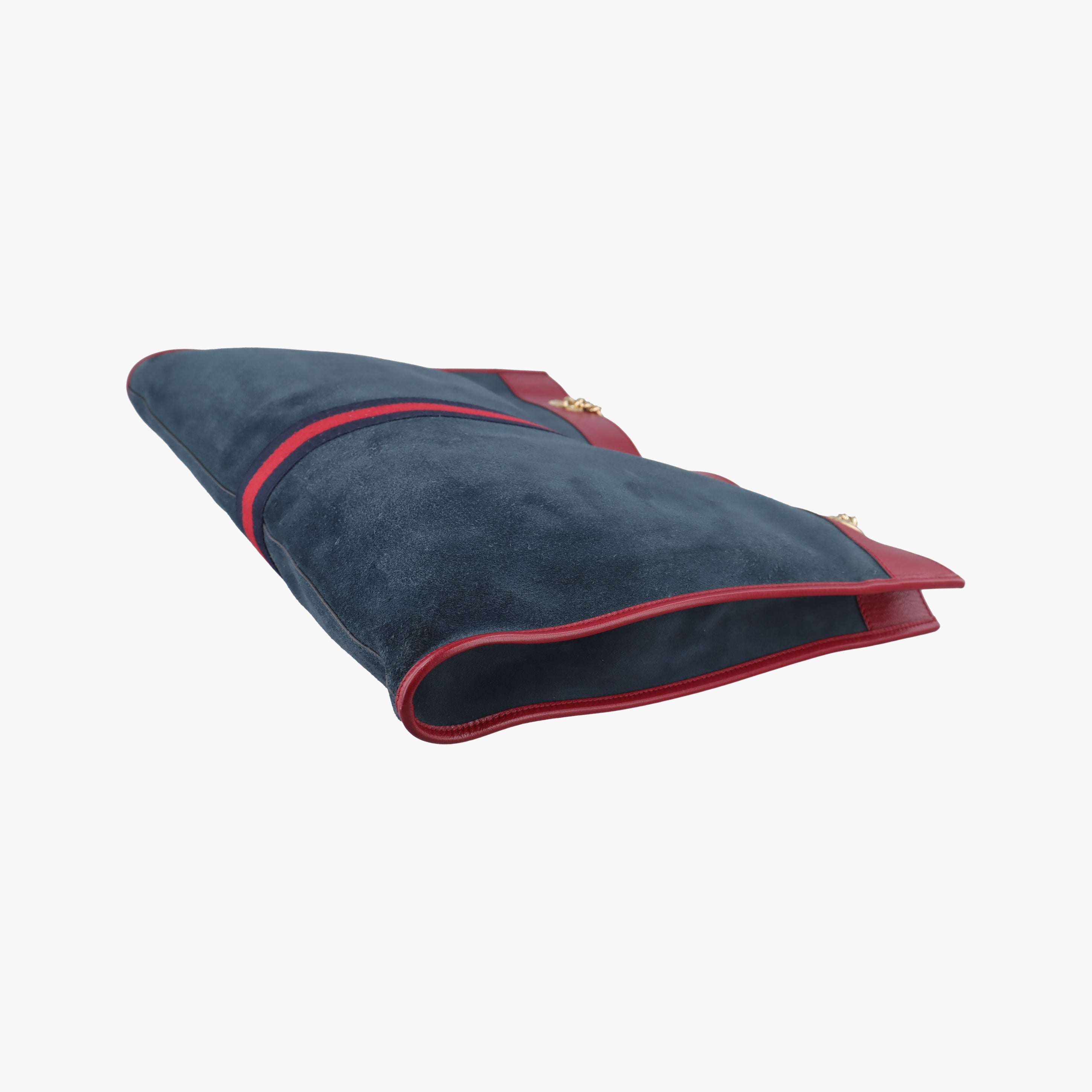 Vintage Gucci Rajah Navy×red Suede 537219 shoulderbag | stylenewstar