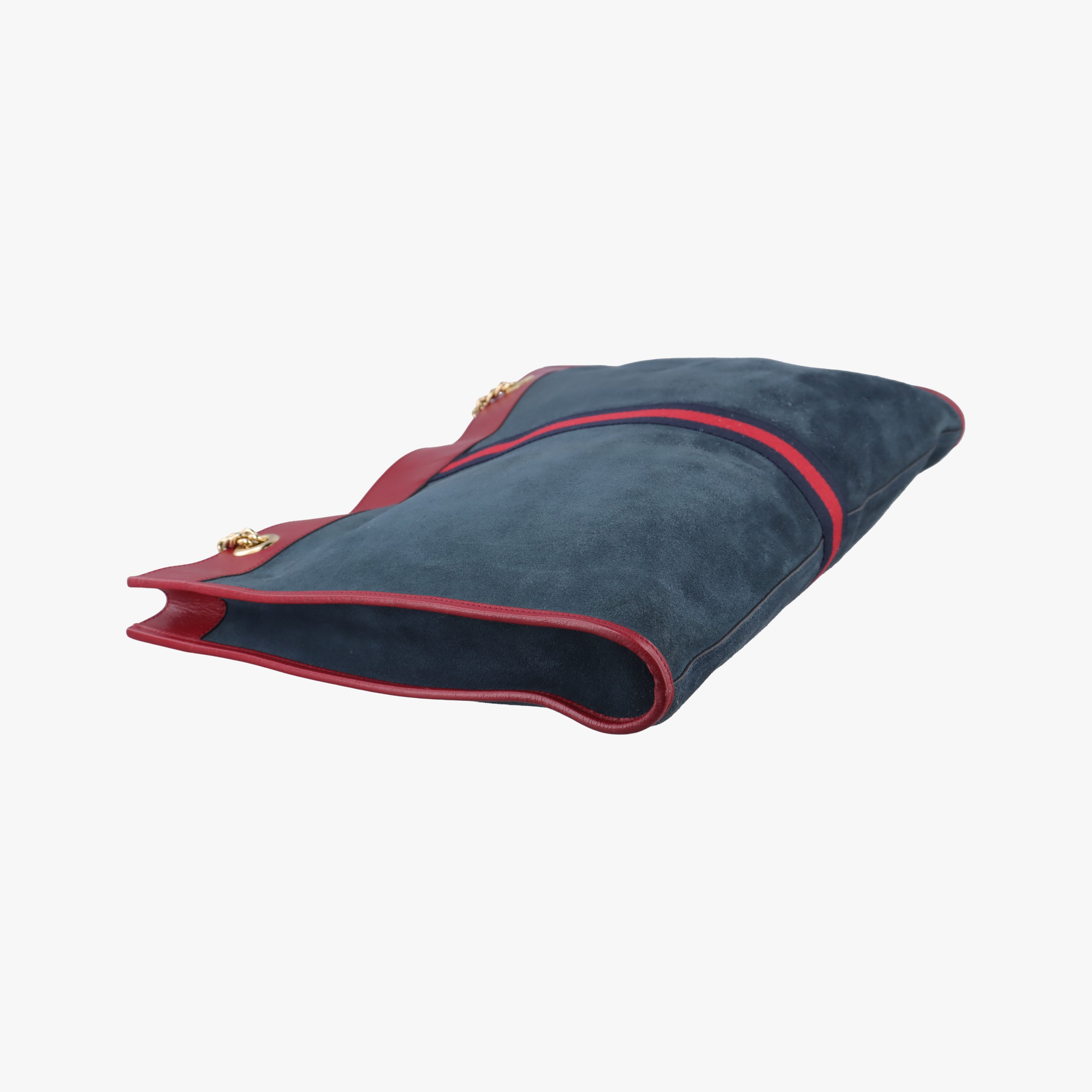 Vintage Gucci Rajah Navy×red Suede 537219 shoulderbag | stylenewstar