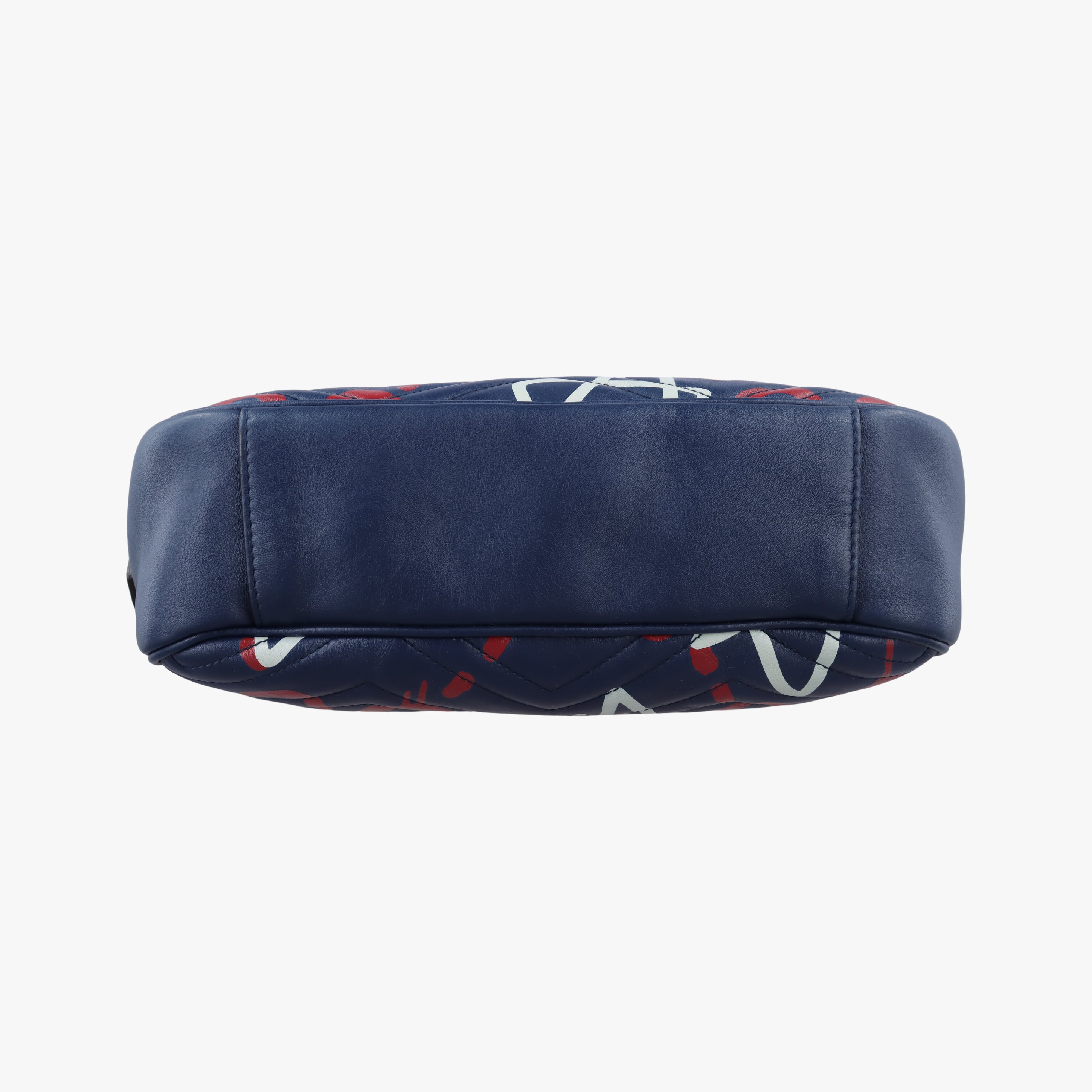 Pre-owned Gucci GG Marmont Blue Leather 443499 shoulderbag | stylenewstar