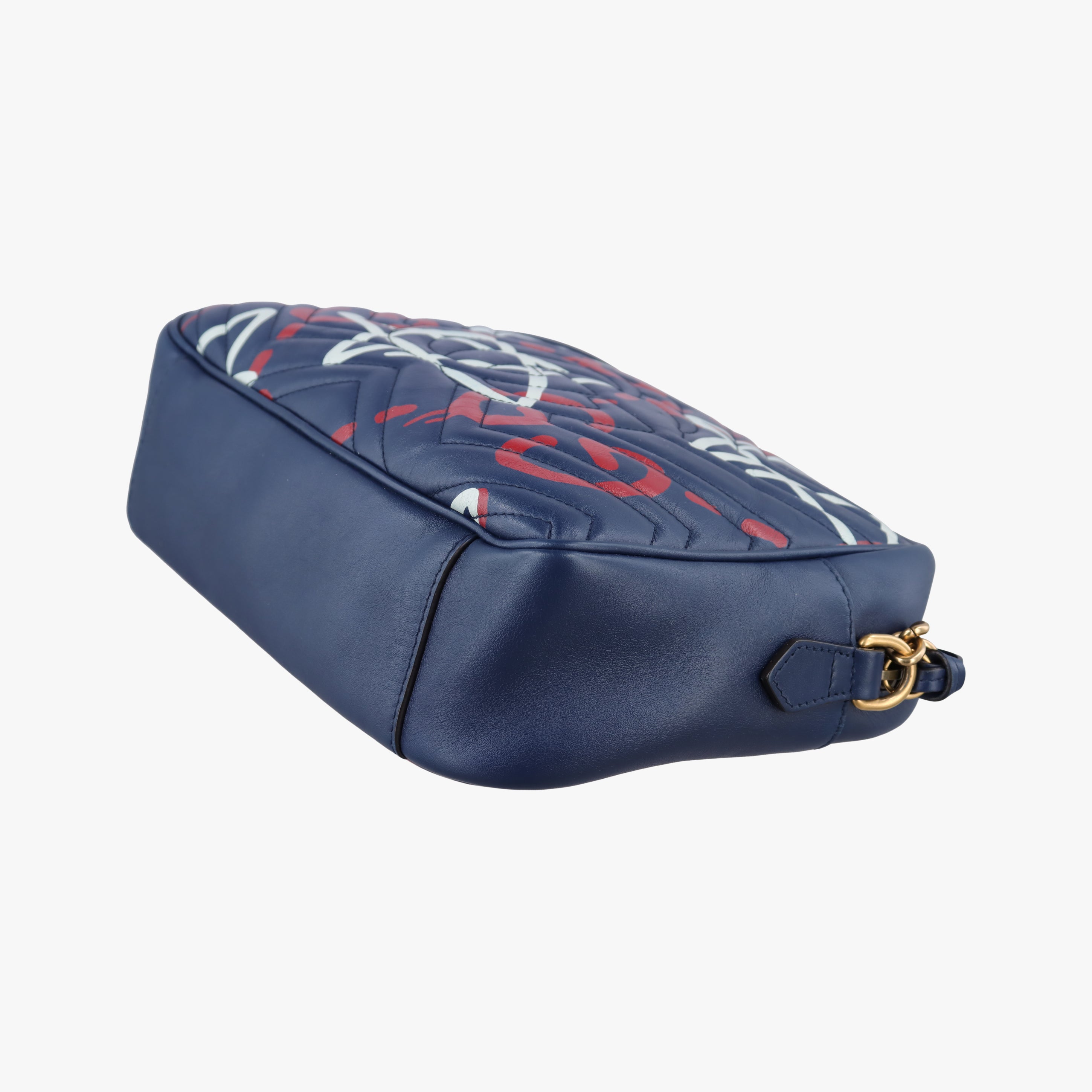 Pre-owned Gucci GG Marmont Blue Leather 443499 shoulderbag | stylenewstar