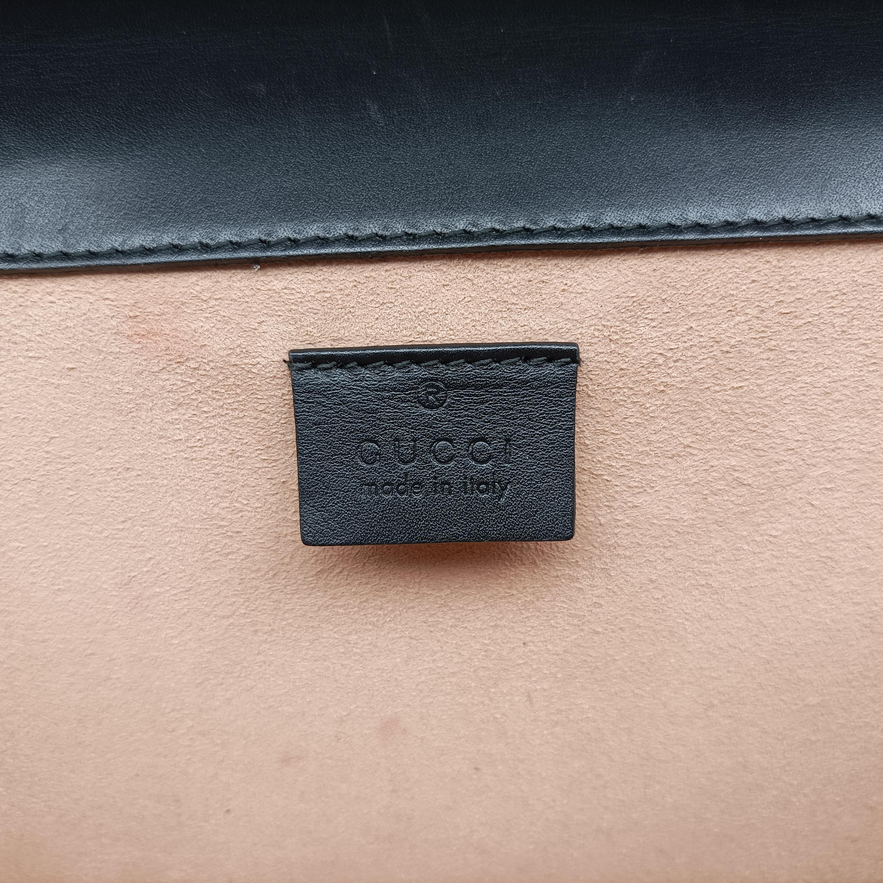 Pre-owned Gucci Dionysus Black Leather 400249 shoulderbag | stylenewstar