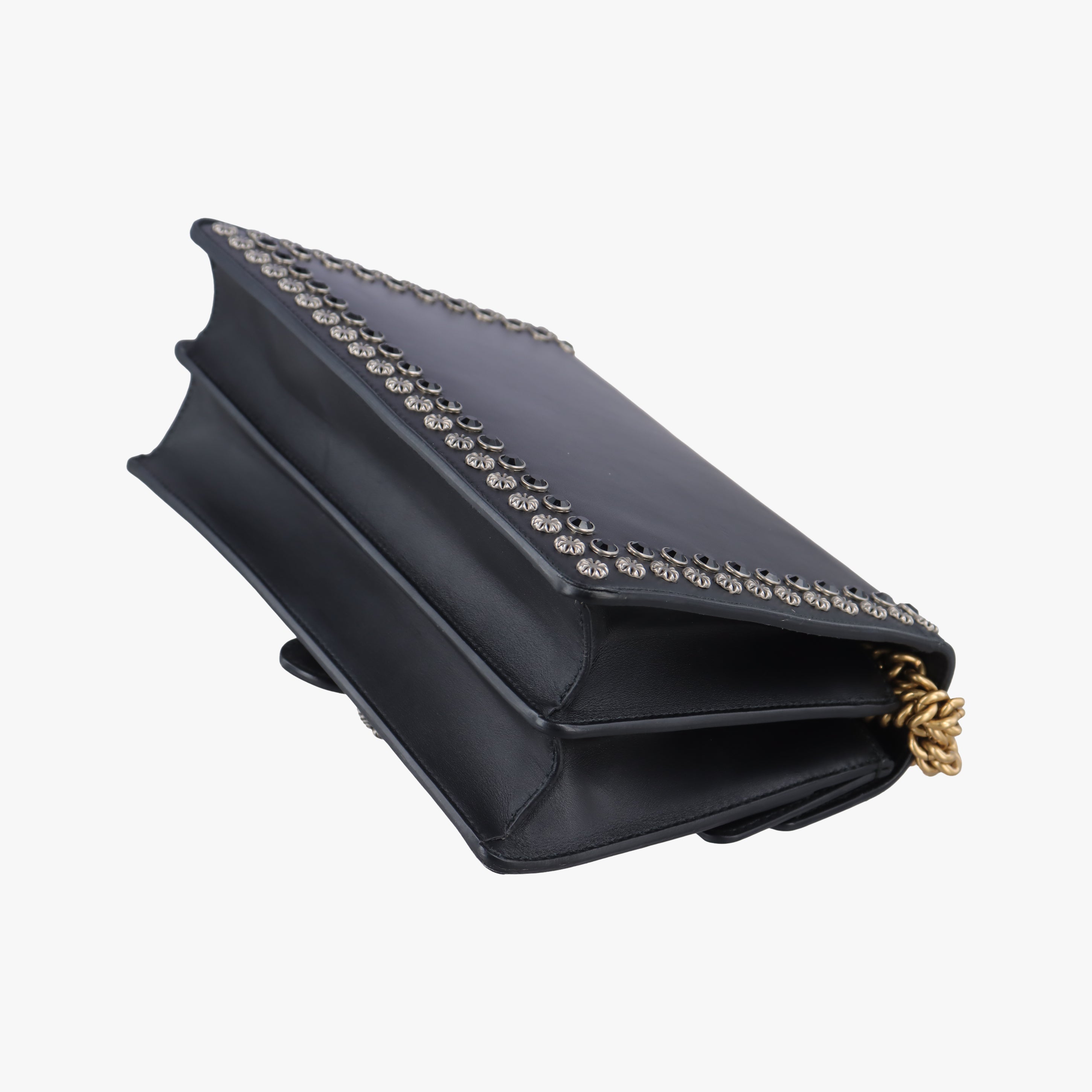 Pre-owned Gucci Dionysus Black Leather 400249 shoulderbag | stylenewstar