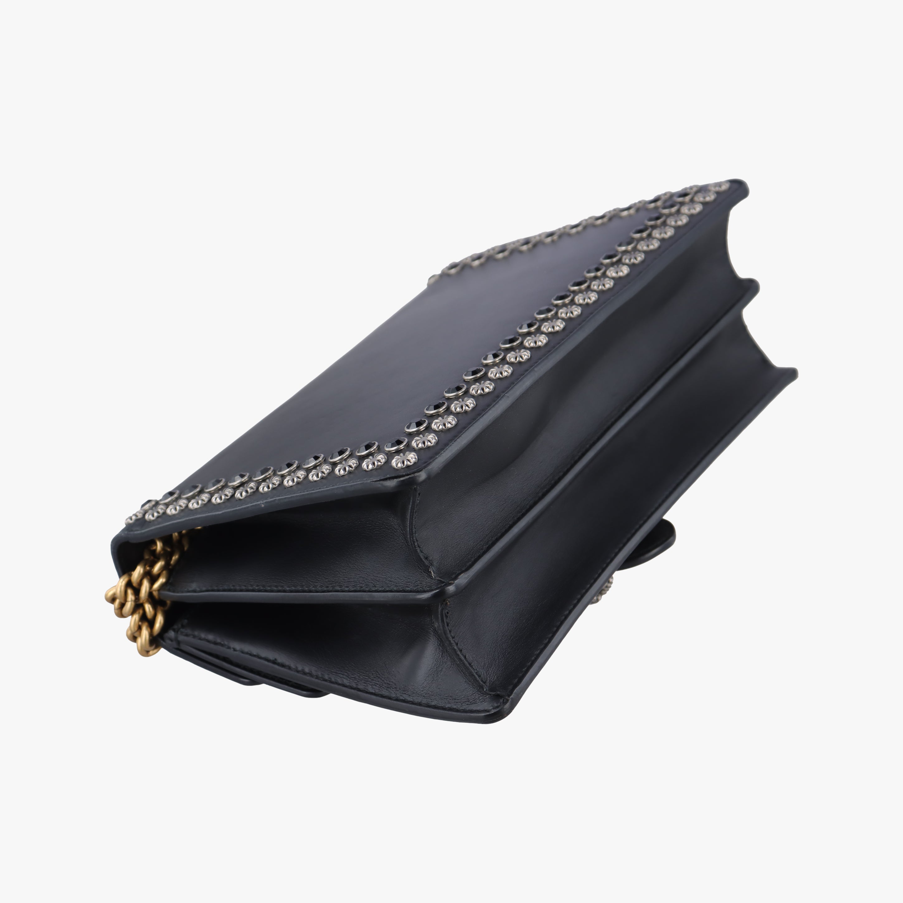 Pre-owned Gucci Dionysus Black Leather 400249 shoulderbag | stylenewstar