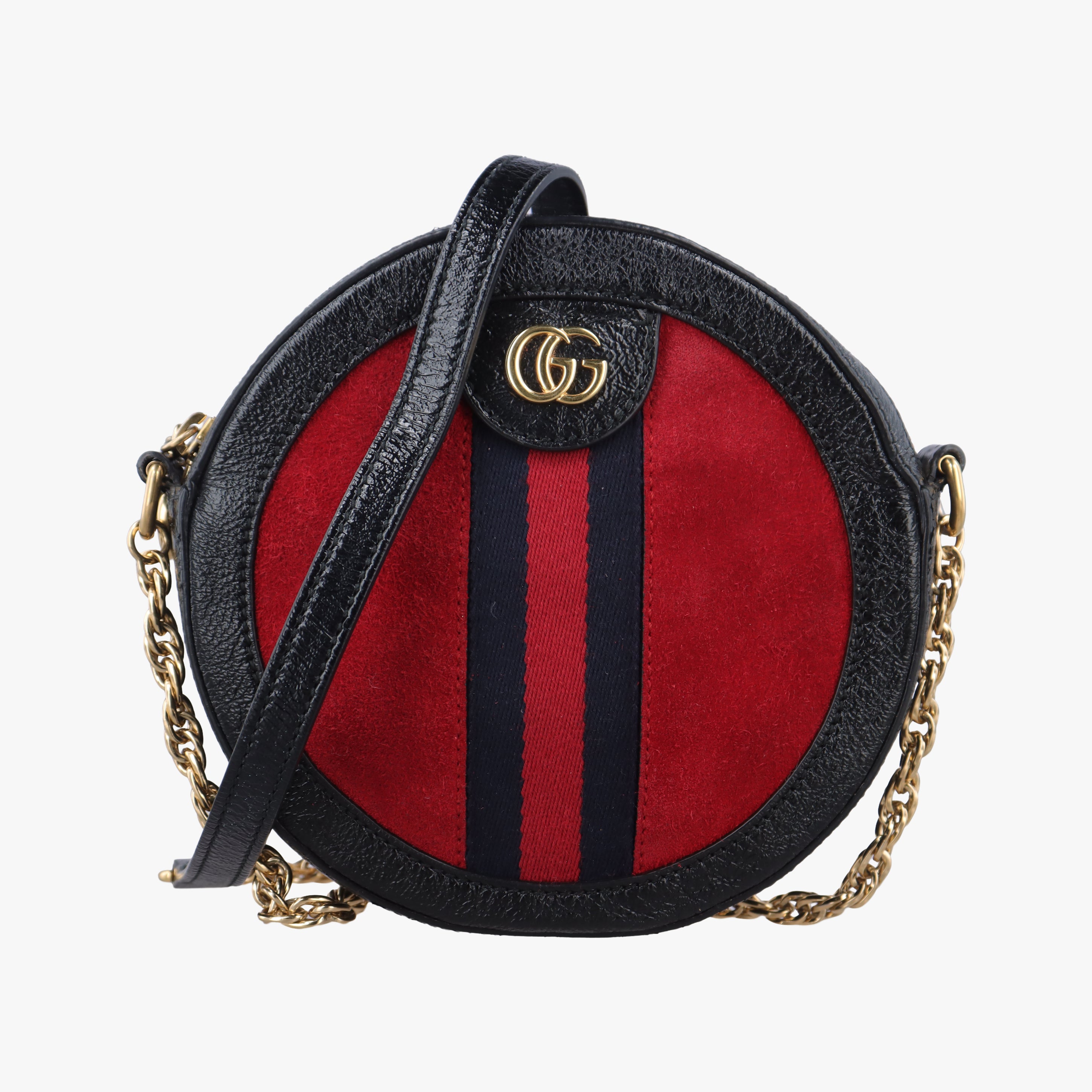 Secondhand Gucci Ophidia Red×black Suede×leather 550618 shoulderbag | stylenewstar