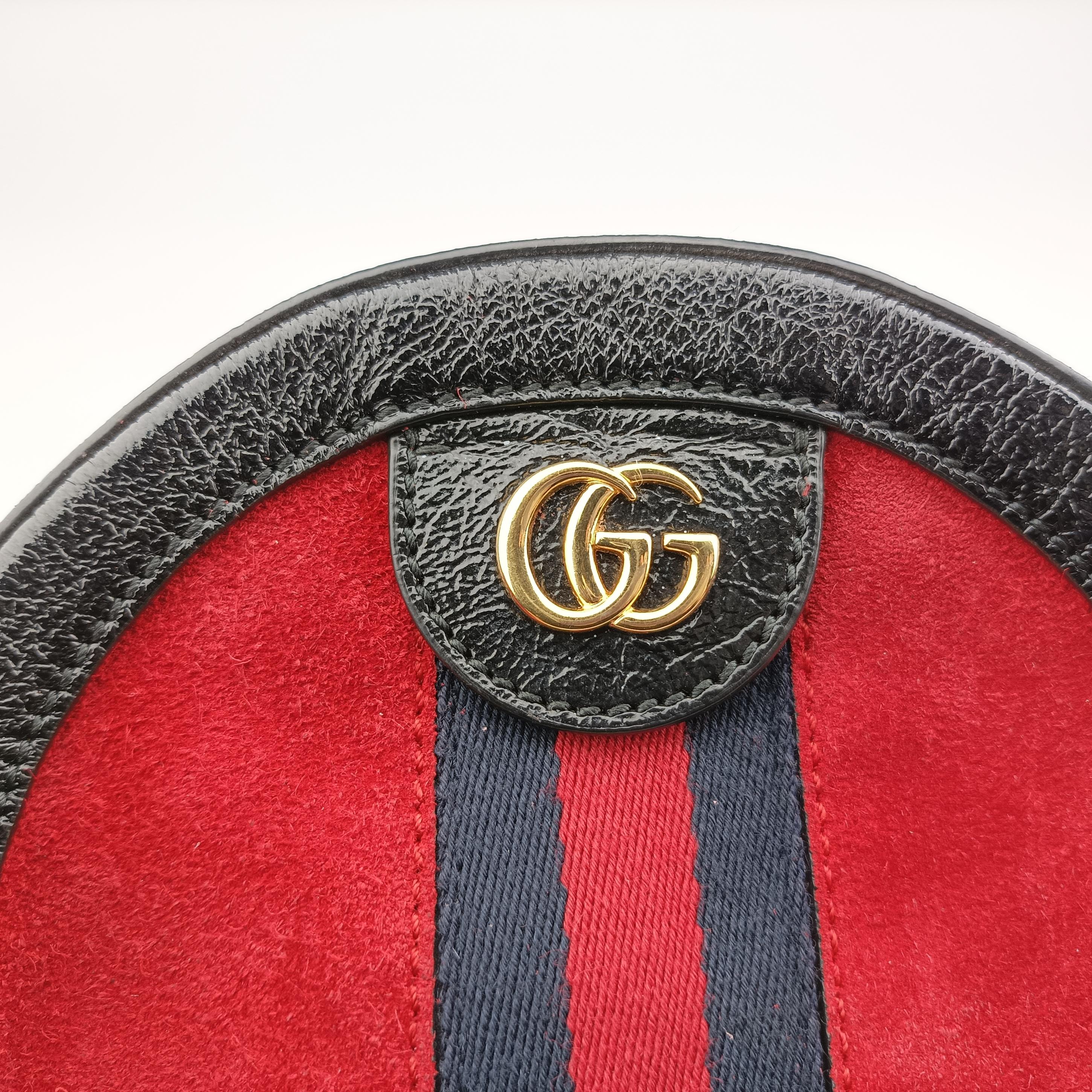 Secondhand Gucci Ophidia Red×black Suede×leather 550618 shoulderbag | stylenewstar