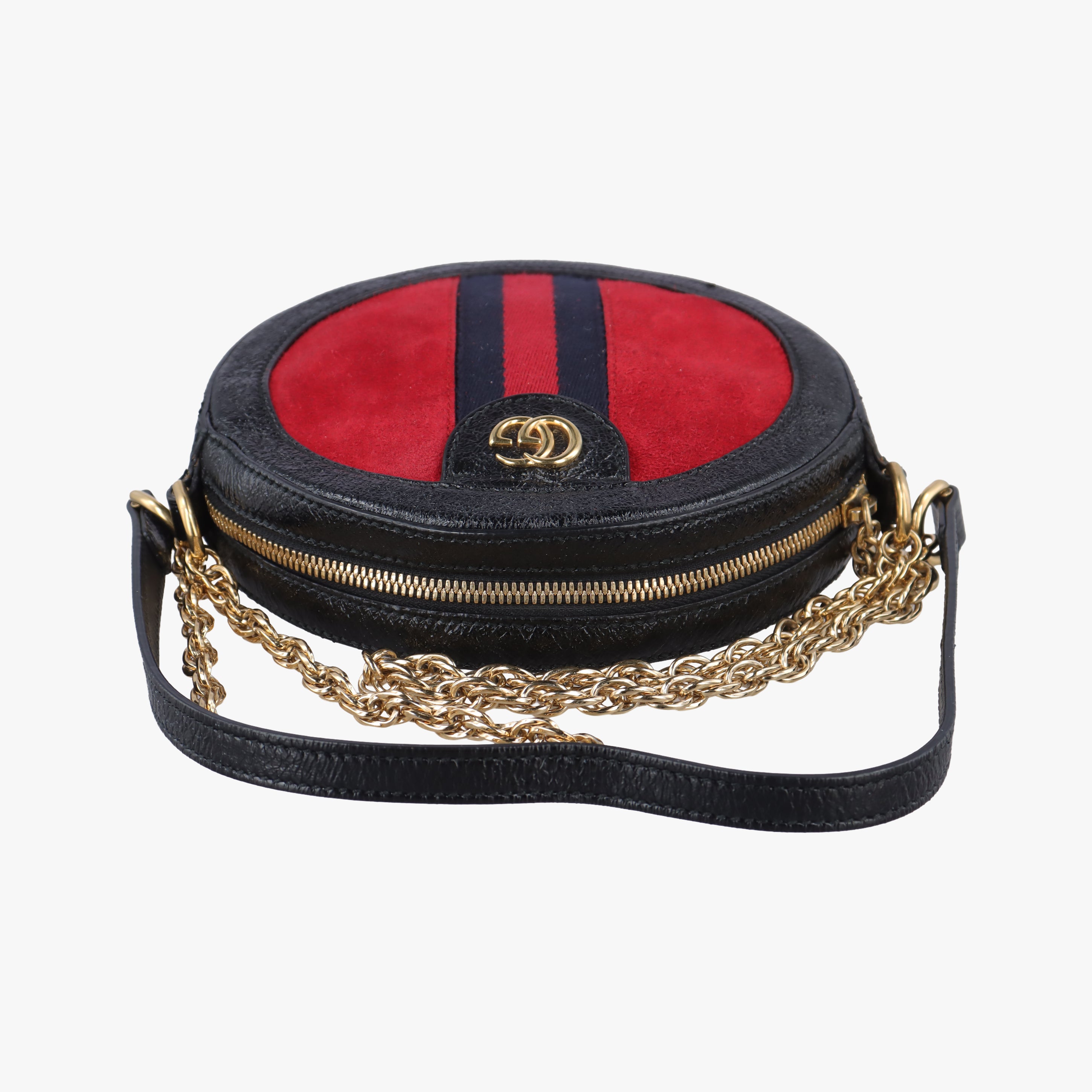 Secondhand Gucci Ophidia Red×black Suede×leather 550618 shoulderbag | stylenewstar