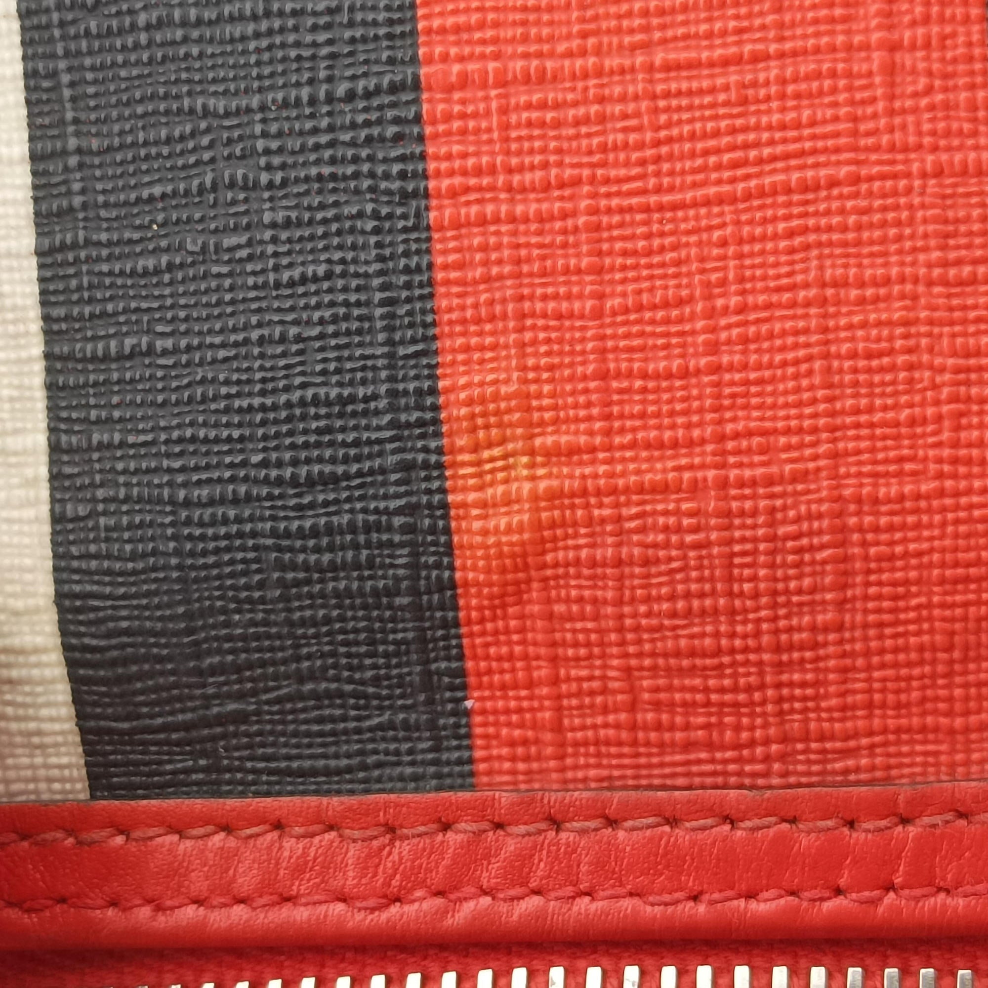 Pre-owned Gucci GG Supreme Joyline White x Black x Orange PVC coated canvas×leather 189895 handbag | stylenewstar
