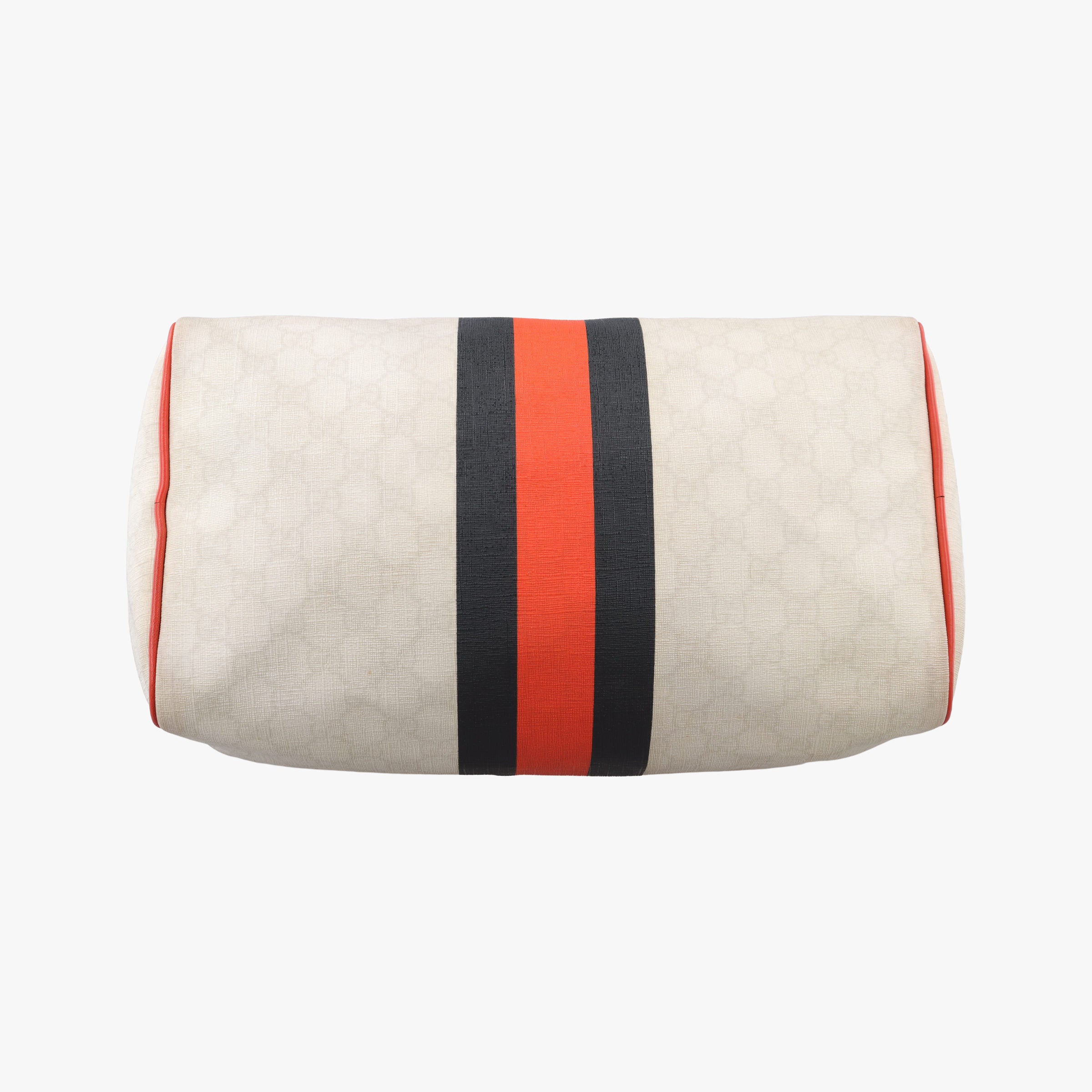 Pre-owned Gucci GG Supreme Joyline White x Black x Orange PVC coated canvas×leather 189895 handbag | stylenewstar