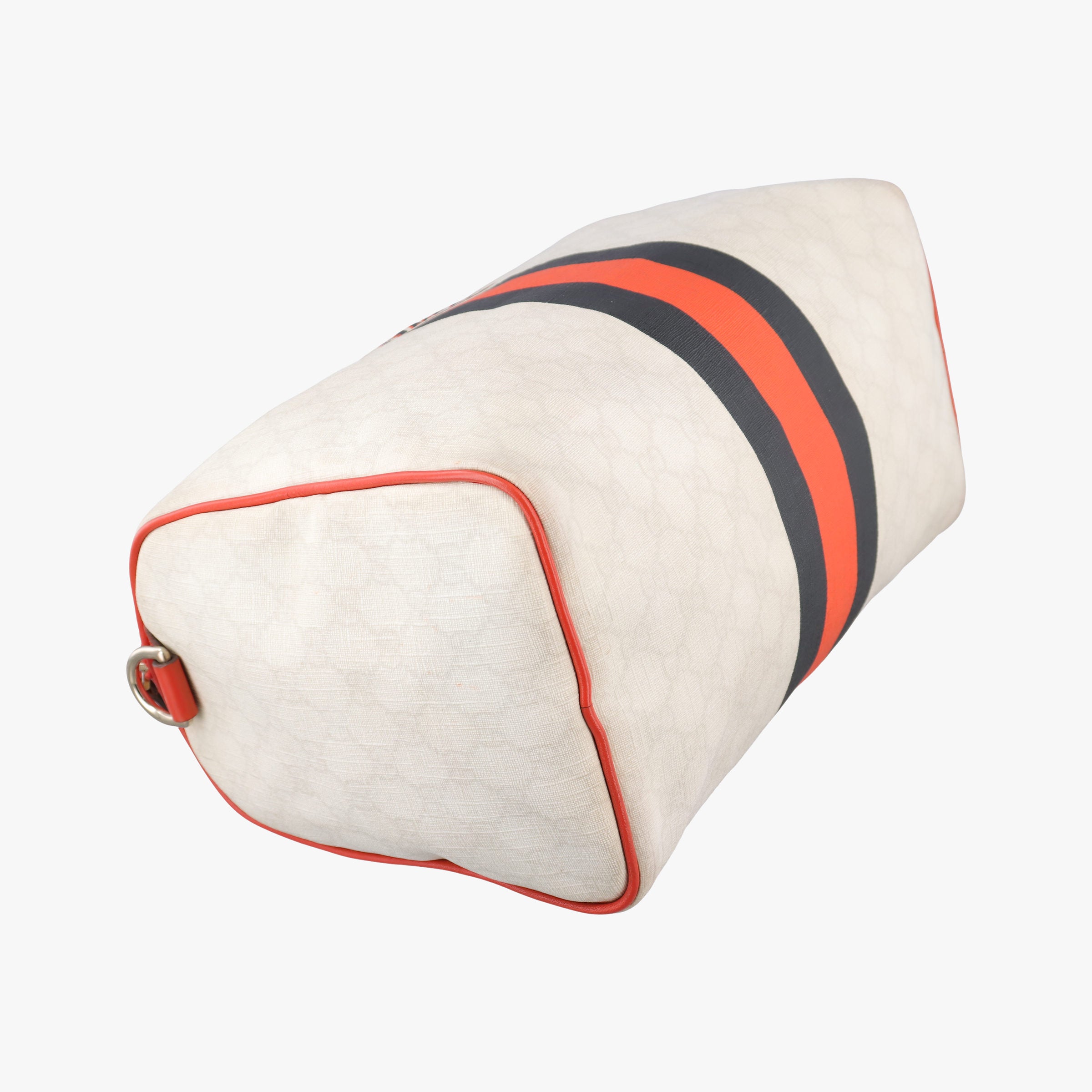 Pre-owned Gucci GG Supreme Joyline White x Black x Orange PVC coated canvas×leather 189895 handbag | stylenewstar