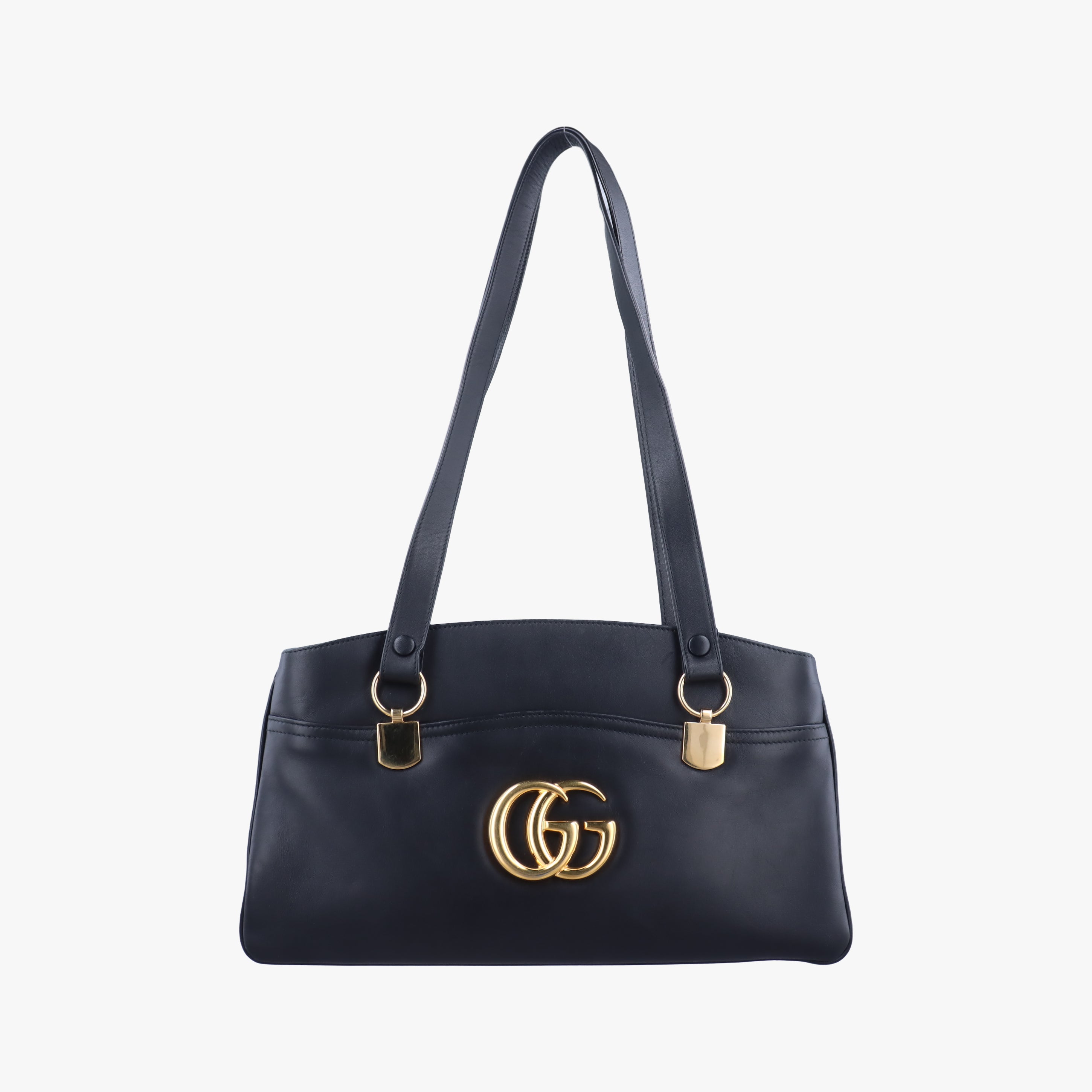 Pre-owned Gucci Arli Black Leather 550130 shoulderbag | stylenewstar