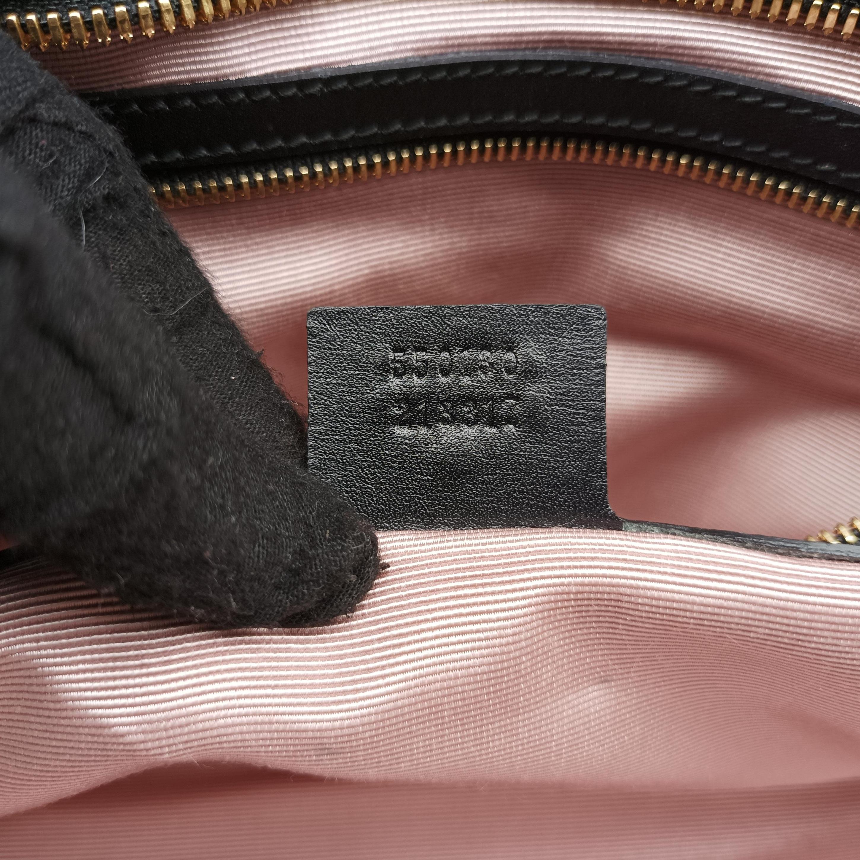 Pre-owned Gucci Arli Black Leather 550130 shoulderbag | stylenewstar