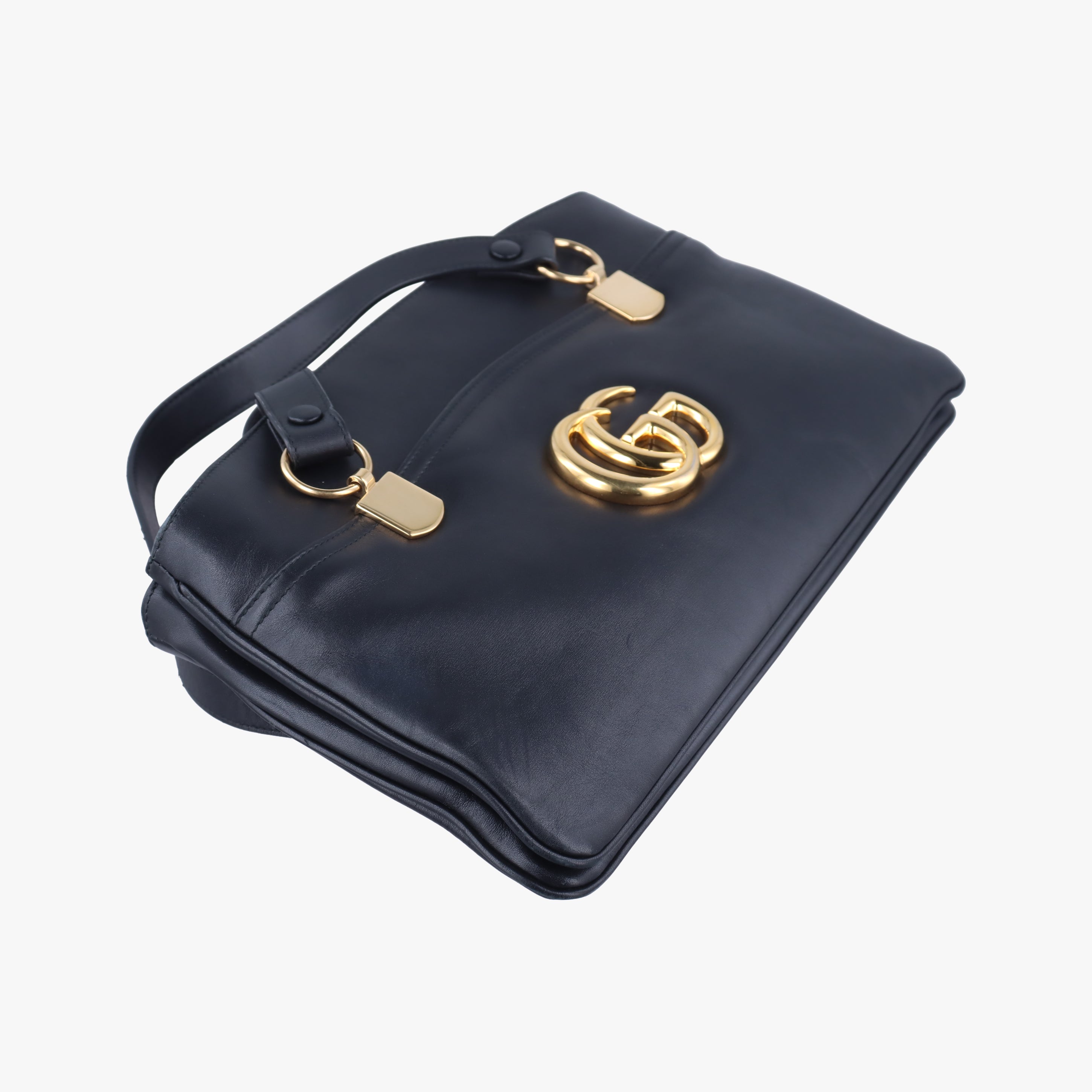 Pre-owned Gucci Arli Black Leather 550130 shoulderbag | stylenewstar
