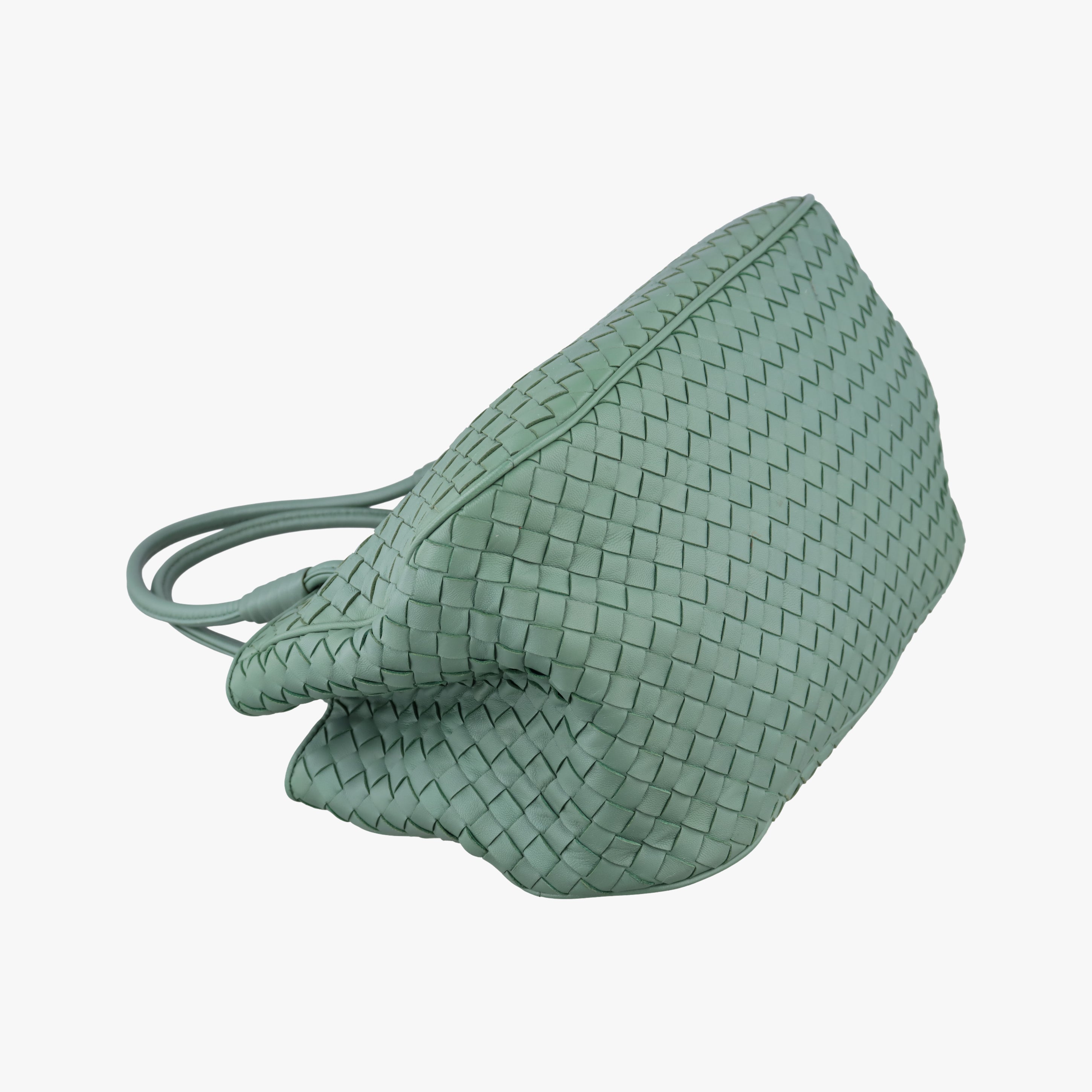 Secondhand Bottega Veneta Intrecciato Green lambskin  handbag | stylenewstar