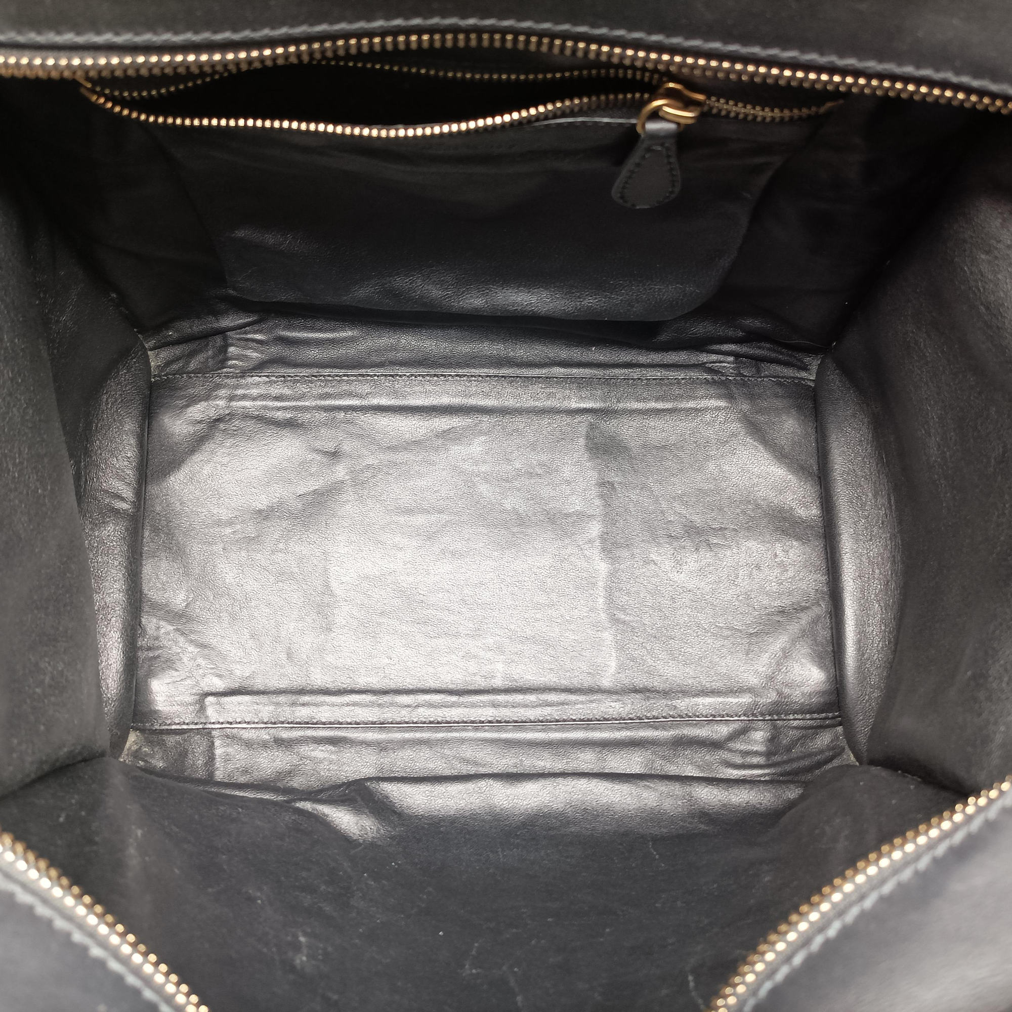 Secondhand Celine Luggage Mini Shopper Beige×white×black Leather  handbag | stylenewstar