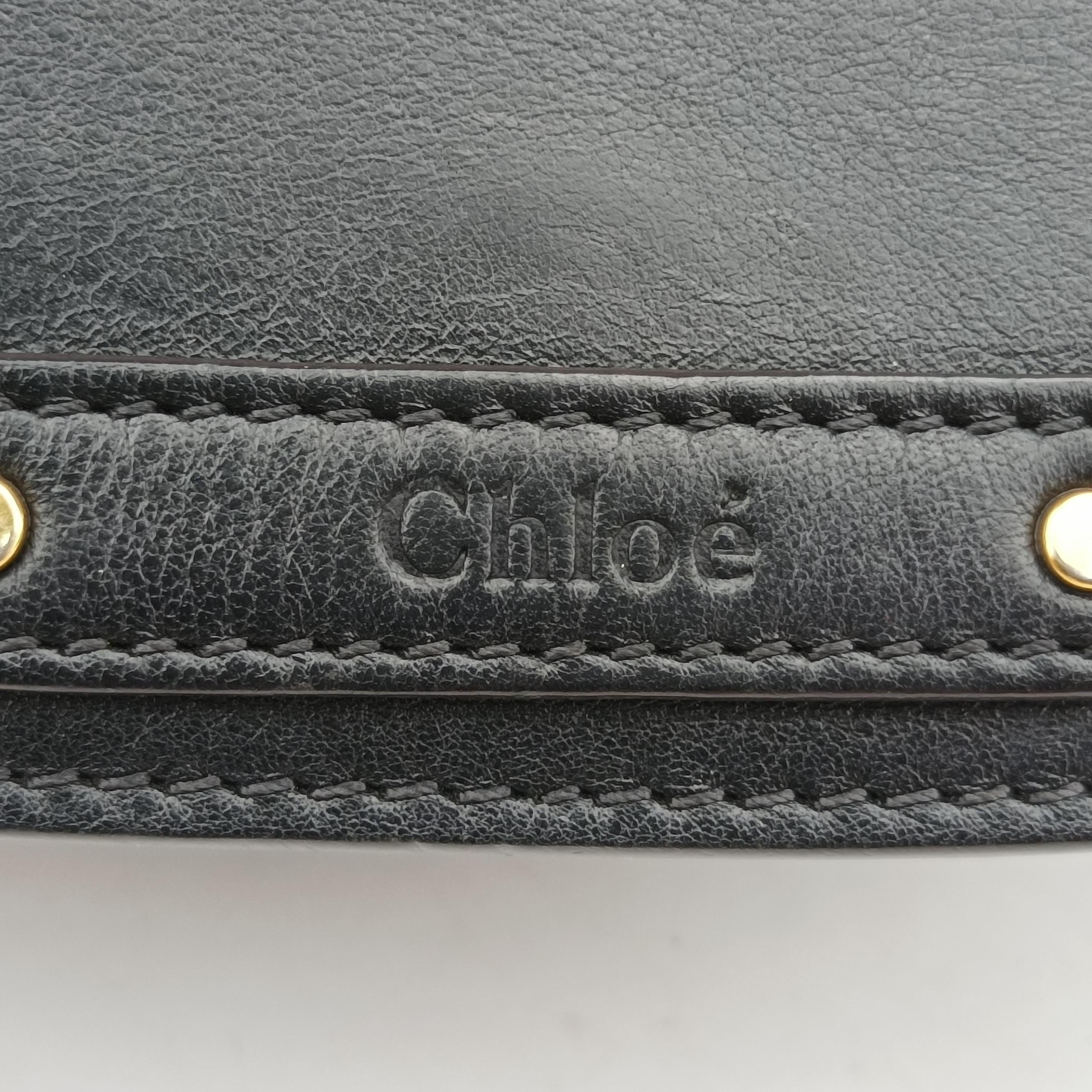 Pre-owned Chloe Bracelet Nile Black Leather  shoulderbag | stylenewstar
