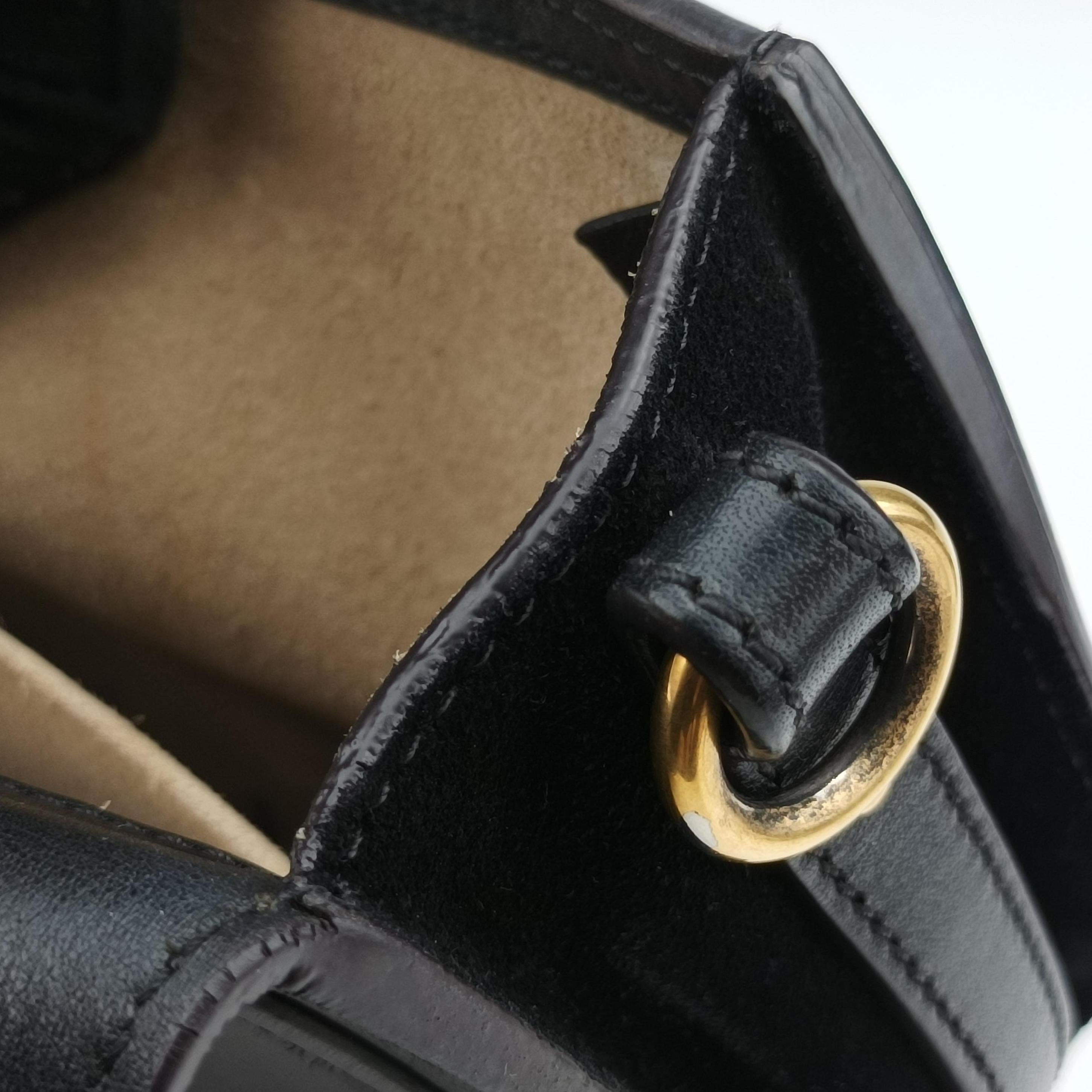 Pre-owned Chloe Bracelet Nile Black Leather  shoulderbag | stylenewstar